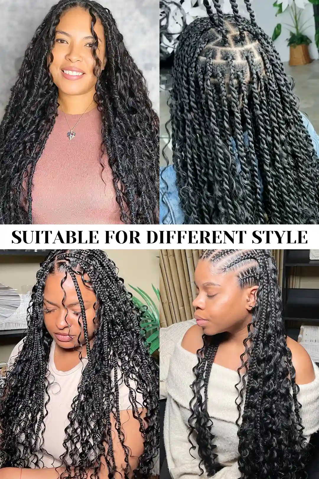 Deep Wave Bulk Human Hair For Braiding Natural Black BU03 - Image 10