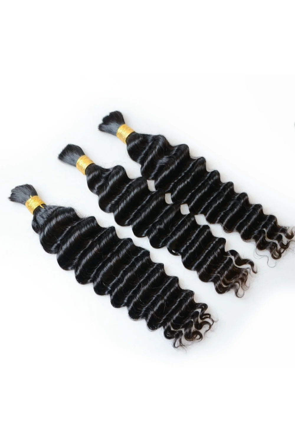 Deep Wave Bulk Human Hair For Braiding Natural Black BU03 - Image 11