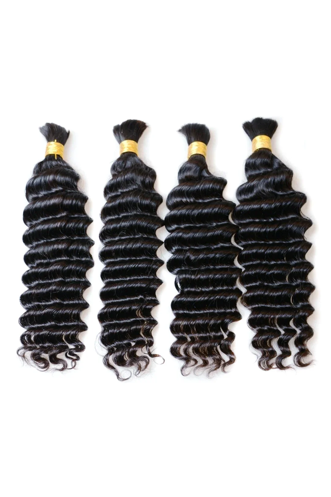 Deep Wave Bulk Human Hair For Braiding Natural Black BU03 - Image 12