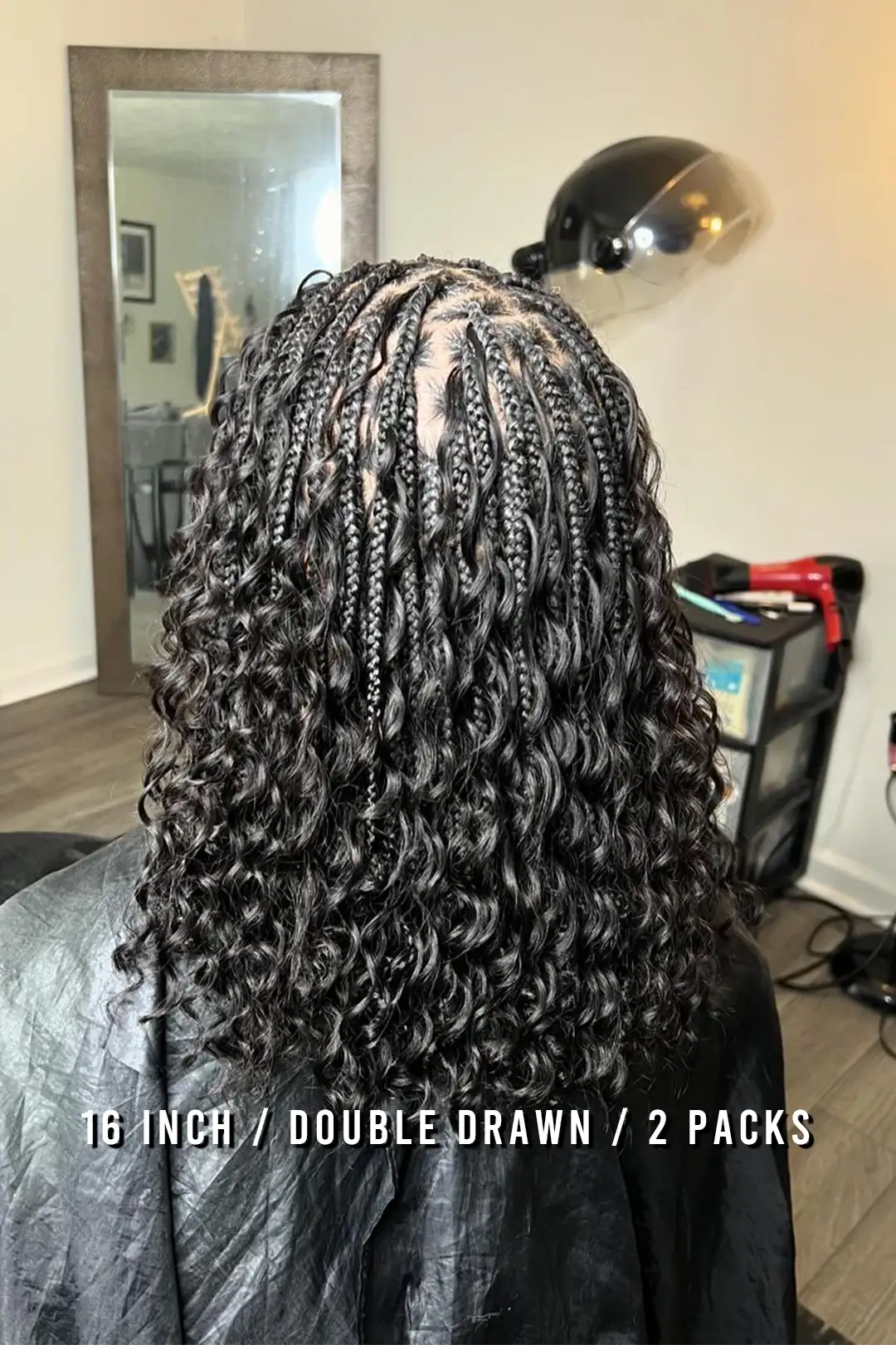 Deep Wave Bulk Human Hair For Braiding Natural Black BU03 - Image 4