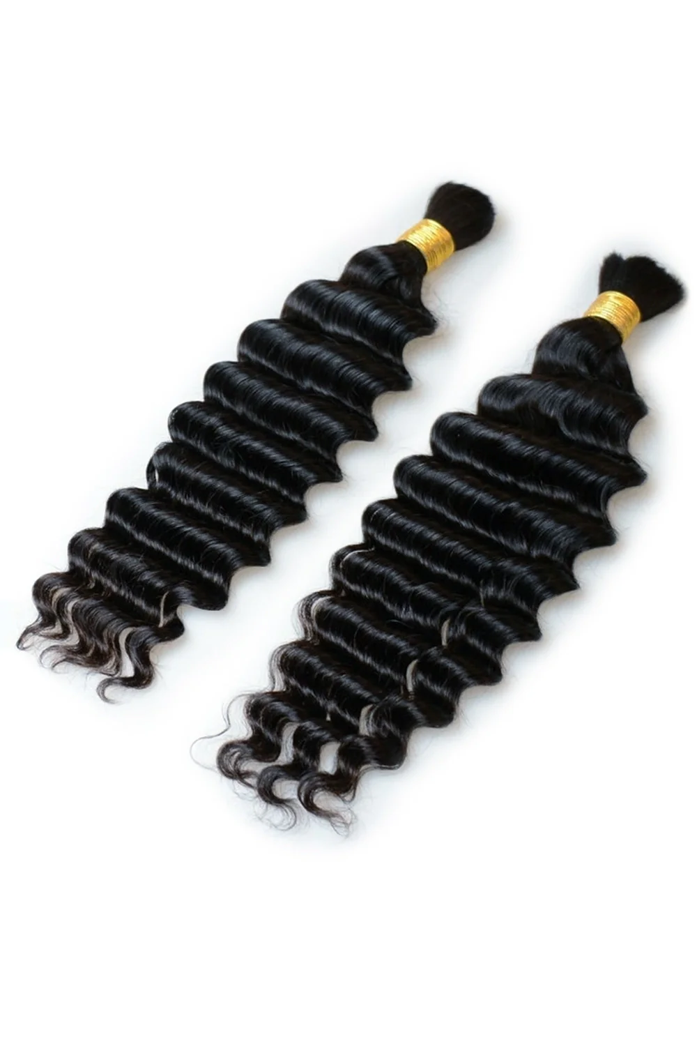 Deep Wave Bulk Human Hair For Braiding Natural Black BU03 - Image 7