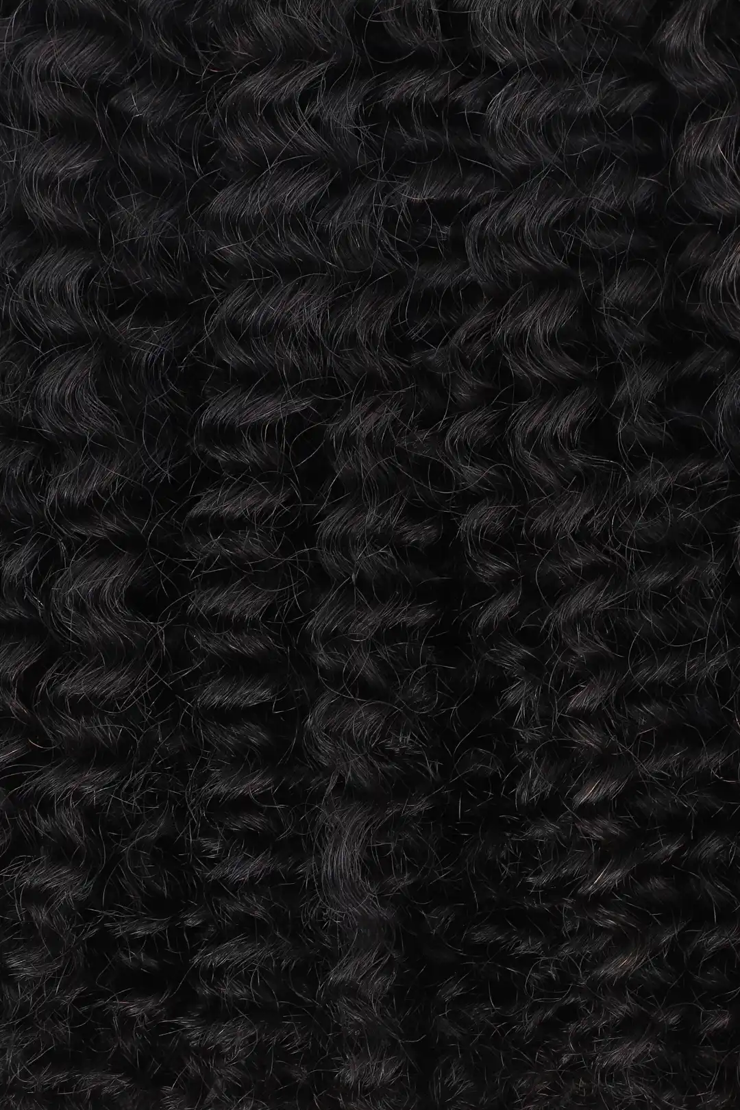 Kinky Curly Bulk Human Hair for Braiding Natural Black BU11 - Image 4