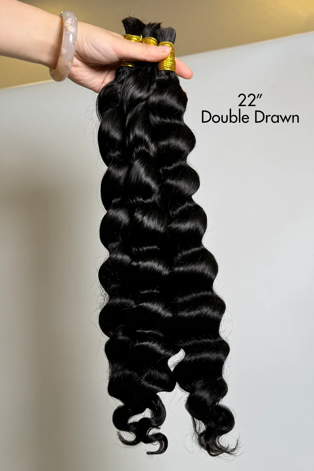 Loose Wave Bulk Hair For Braiding Natural Black BU02 - Image 3