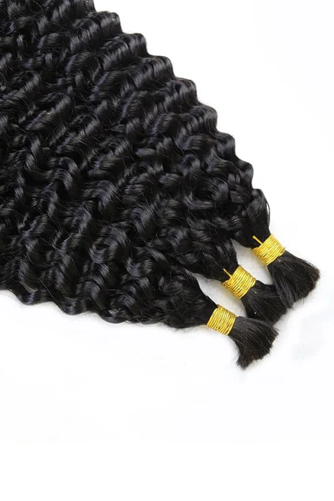Double Drawn Spanish Curly Bulk Hair Extensions for Braiding BU15 - Image 7