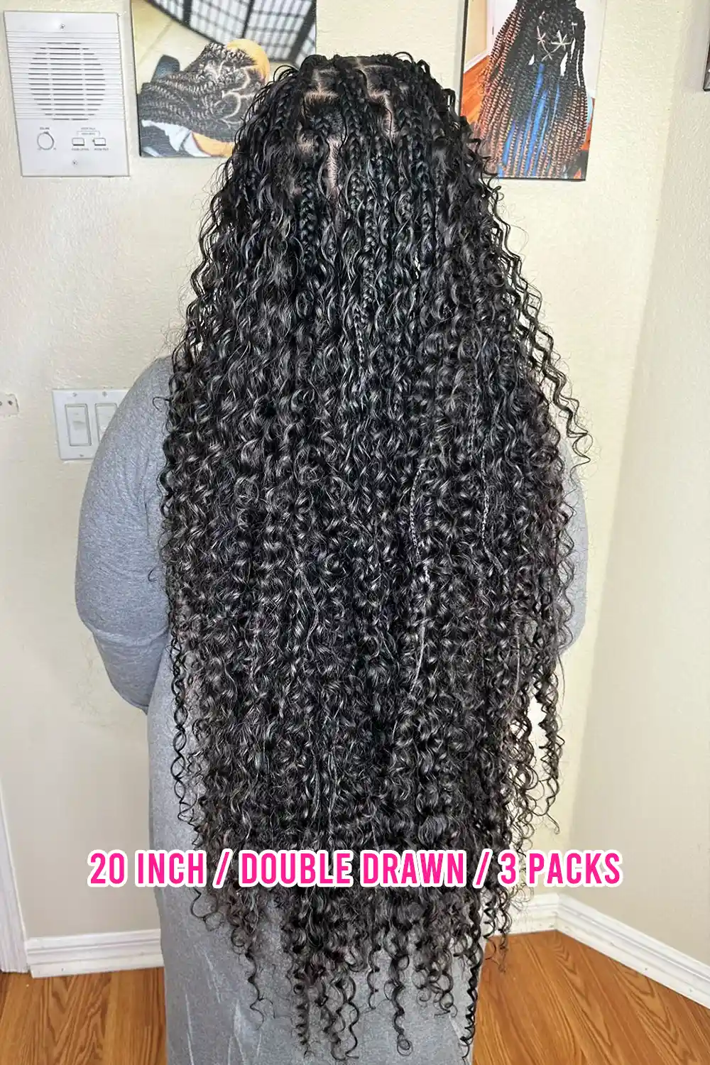 Double Drawn Spanish Curly Bulk Hair Extensions for Braiding BU15 - Image 9