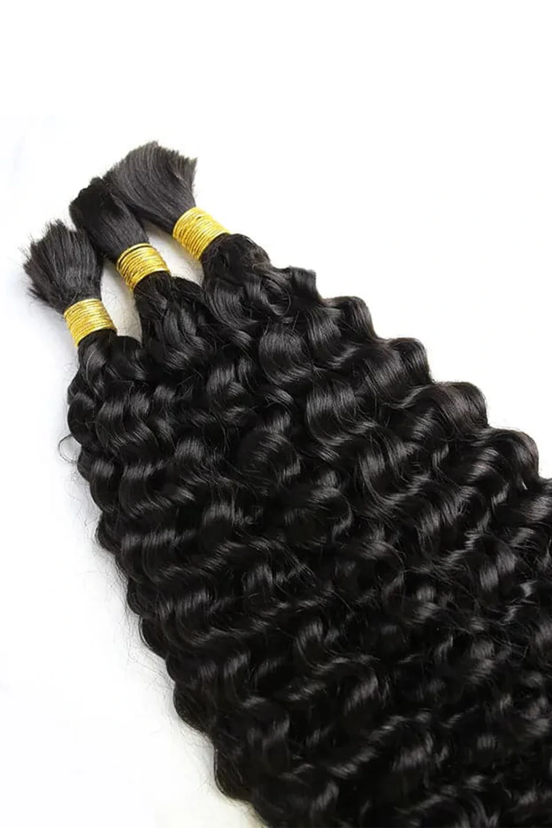 Water Wave Bulk Hair For Braiding Natural Black BU14 - Image 11