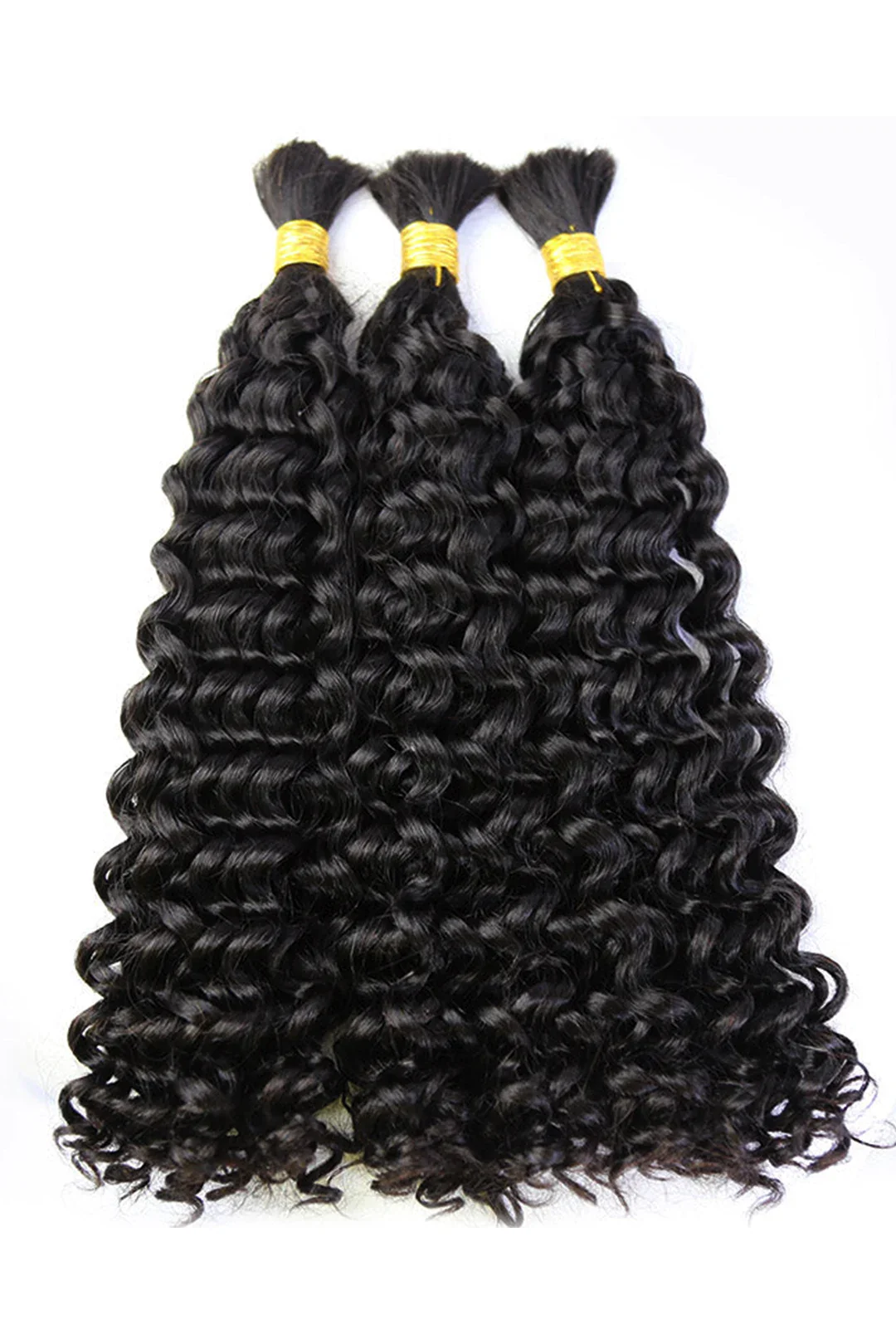 Water Wave Bulk Hair For Braiding Natural Black BU14 - Image 3