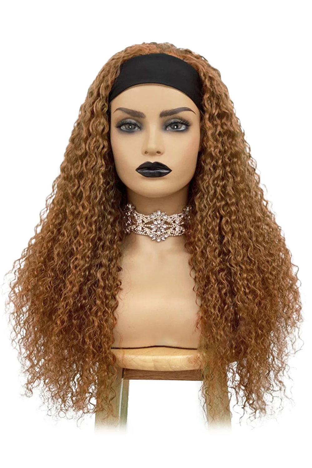 Fashion Curly #30 Color Headband Wig Human Hair HBW07 - Image 2