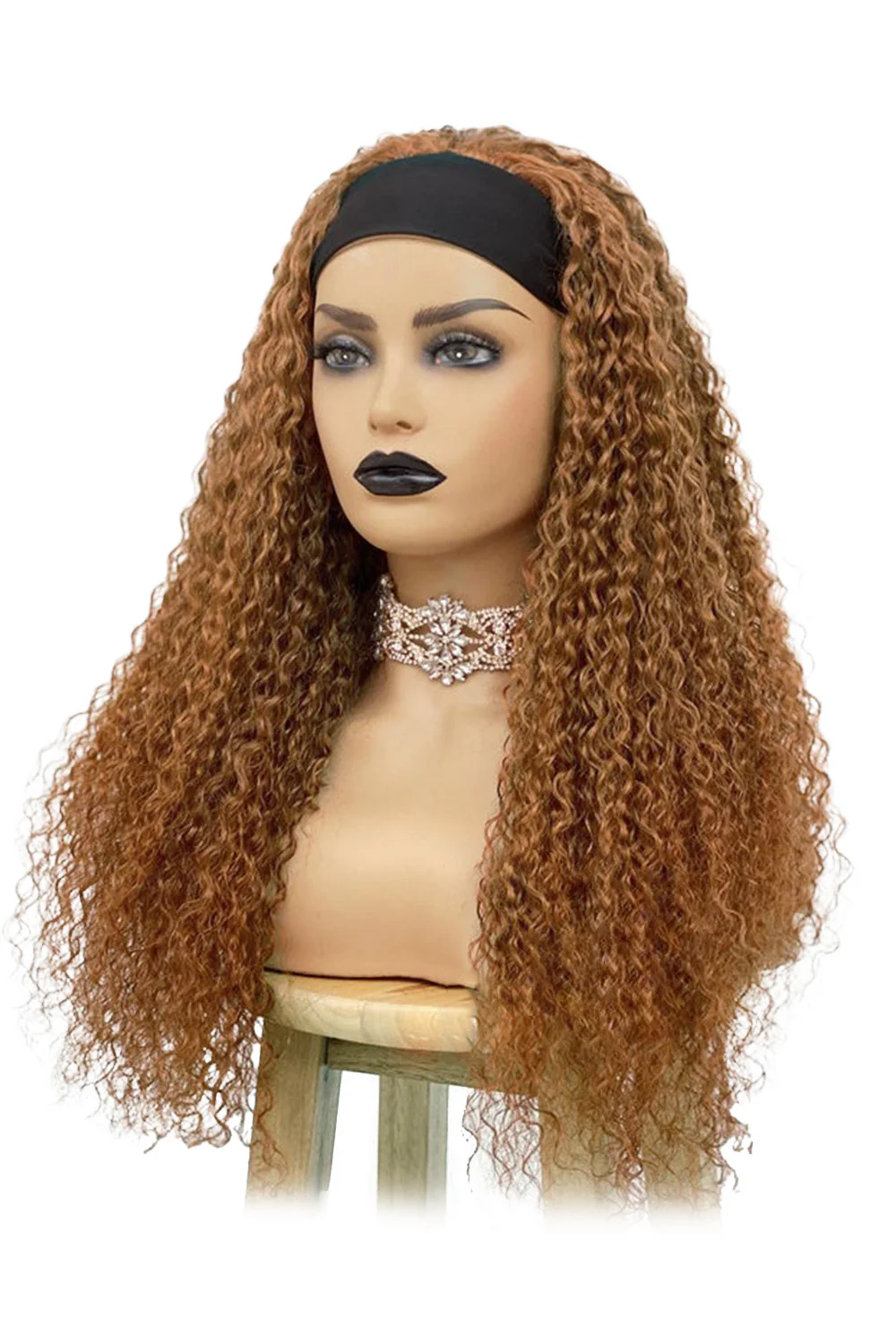Fashion Curly #30 Color Headband Wig Human Hair HBW07 - Image 3