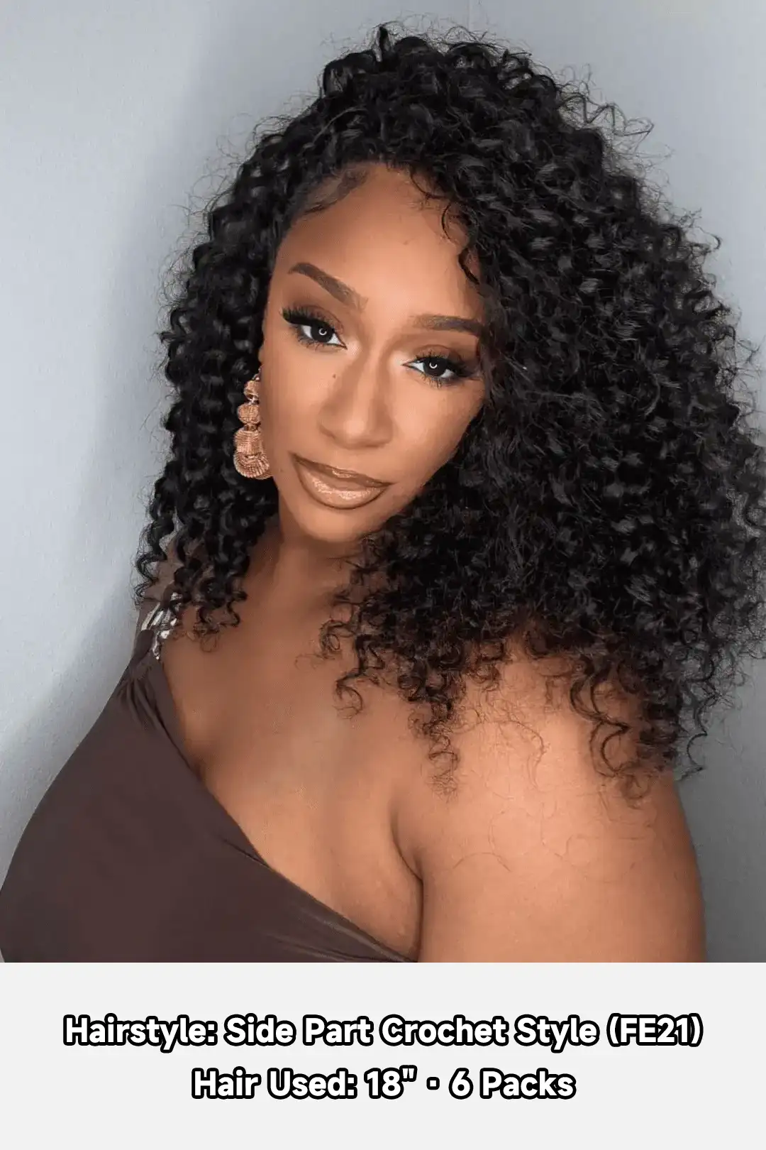 Double Drawn Feather Crochet Hair Extension Deep Wave Human Hair FE21 - Image 3