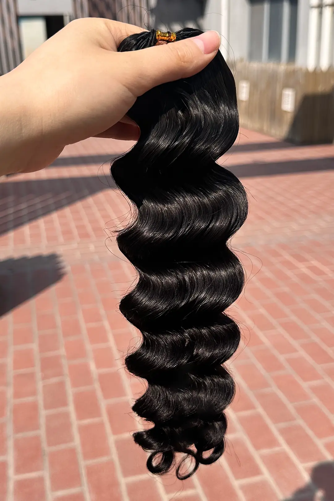 Double Drawn Feather Crochet Hair Extension Loose Wave Human Hair - Image 3