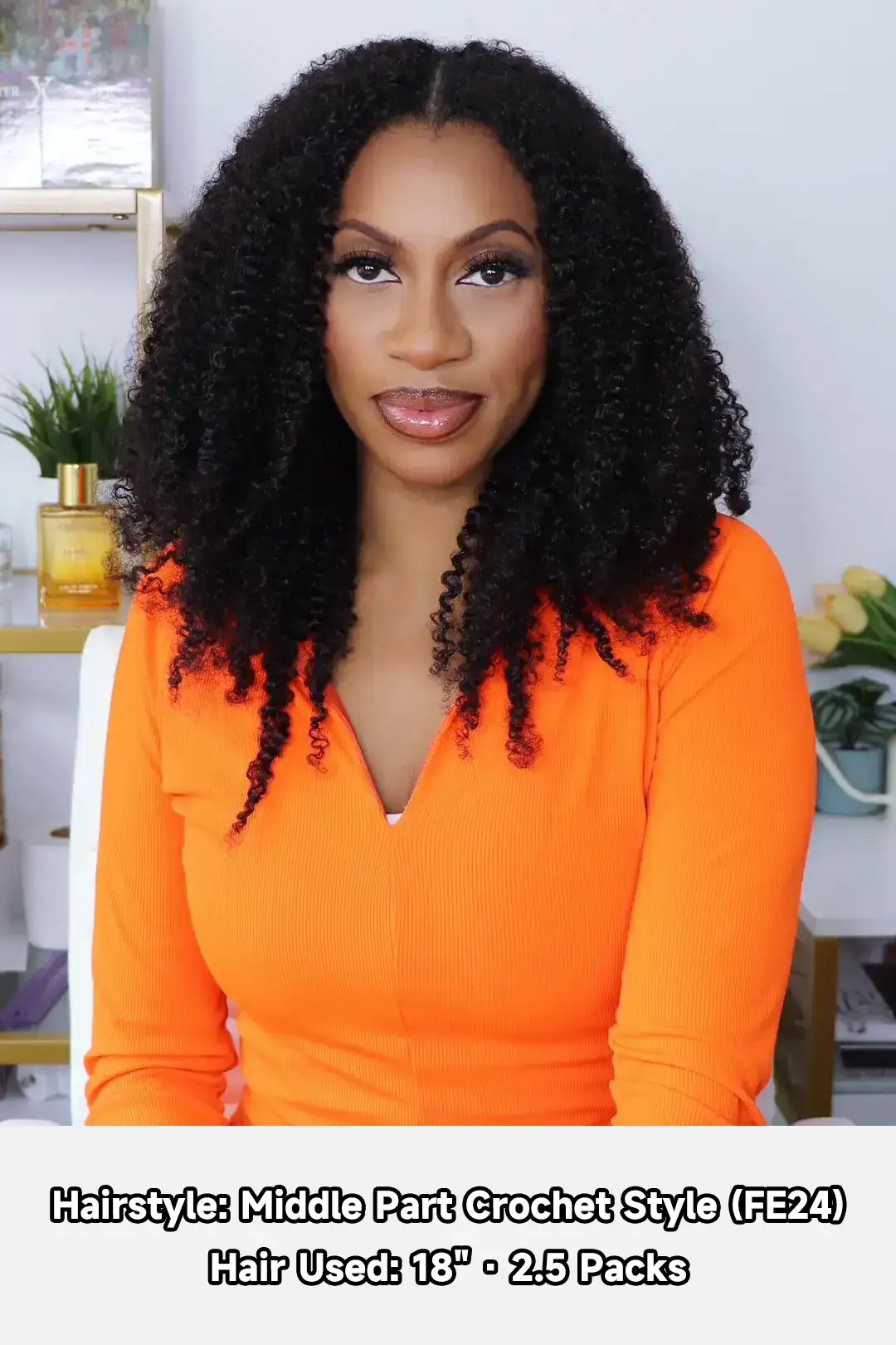 Double Drawn Feather Crochet Hair Extension Tight Curly Human Hair FE24 - Image 3