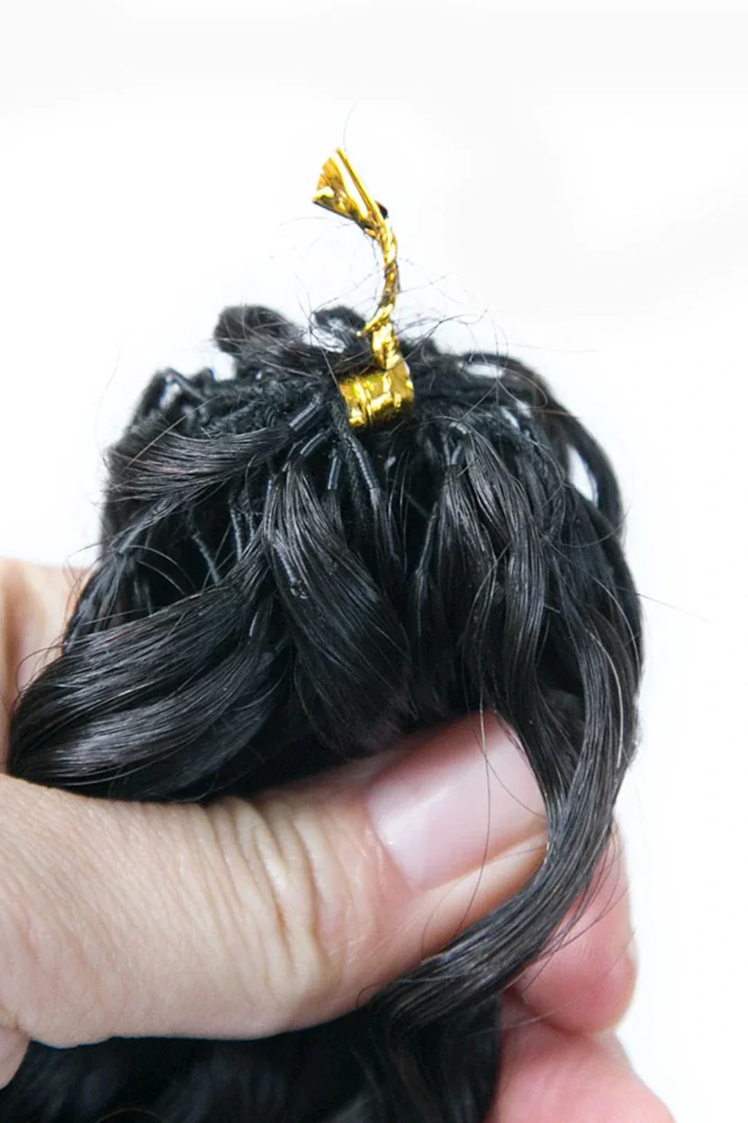 Double Drawn Feather Crochet Hair Extension Water Wave Human Hair FE23 - Image 3
