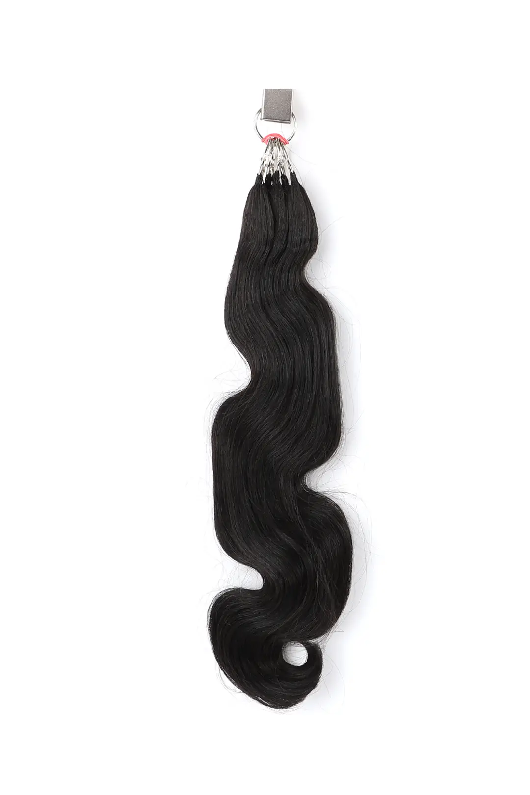 Handmade Feather Line Hair Extensions Body Wave Single-Strand with Loop