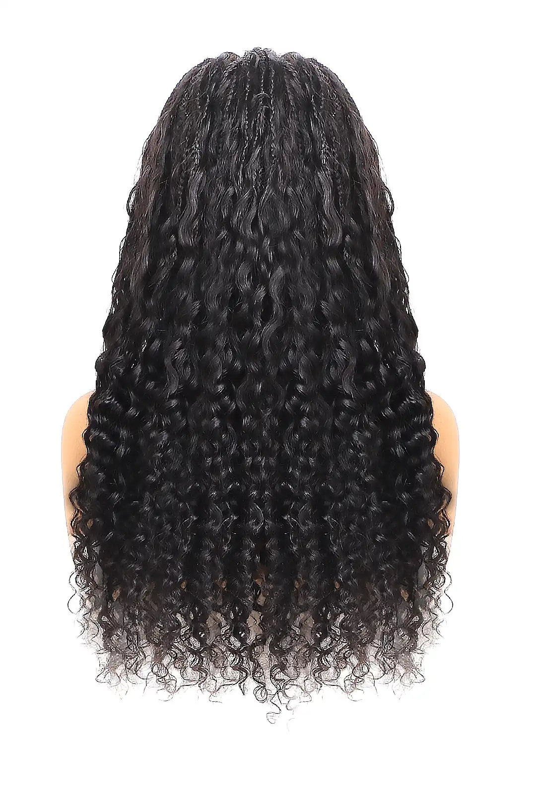 Fulani Braids Full Lace Wig Knotless Bohemian Style 100% Human Hair - Image 4