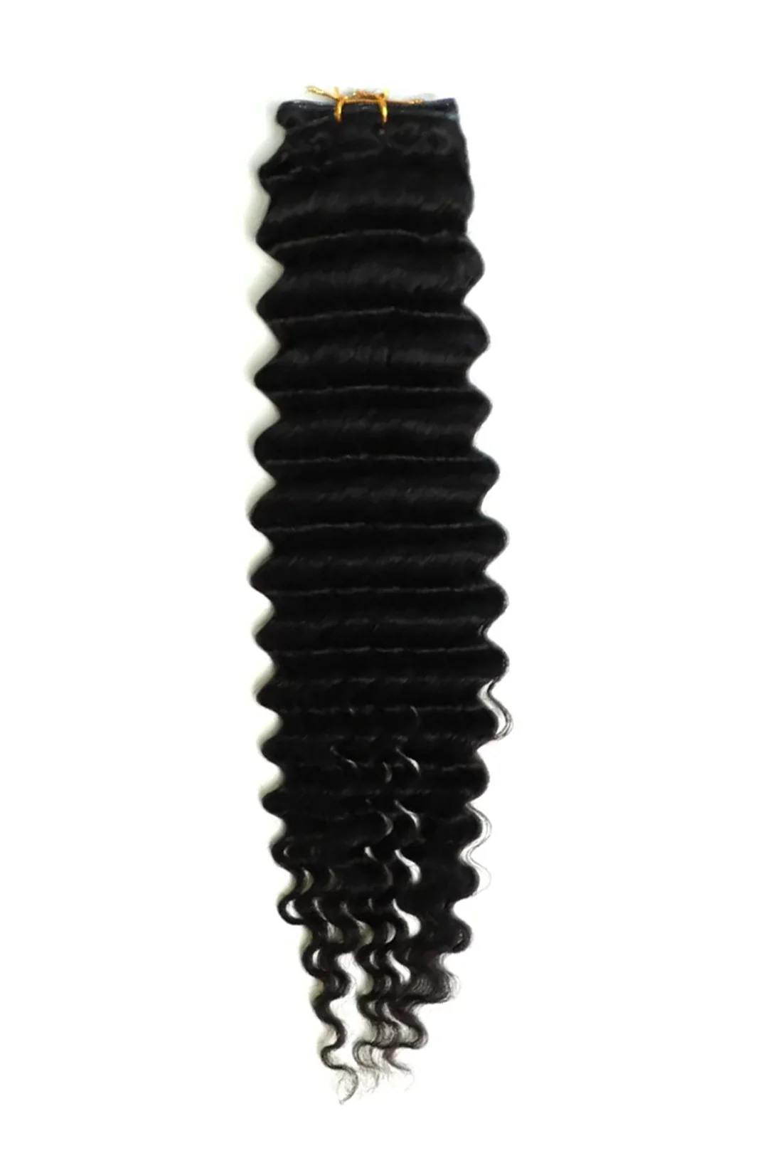 Ultra-thin Genius Weft Deep Wave Natural Black Virgin Hair