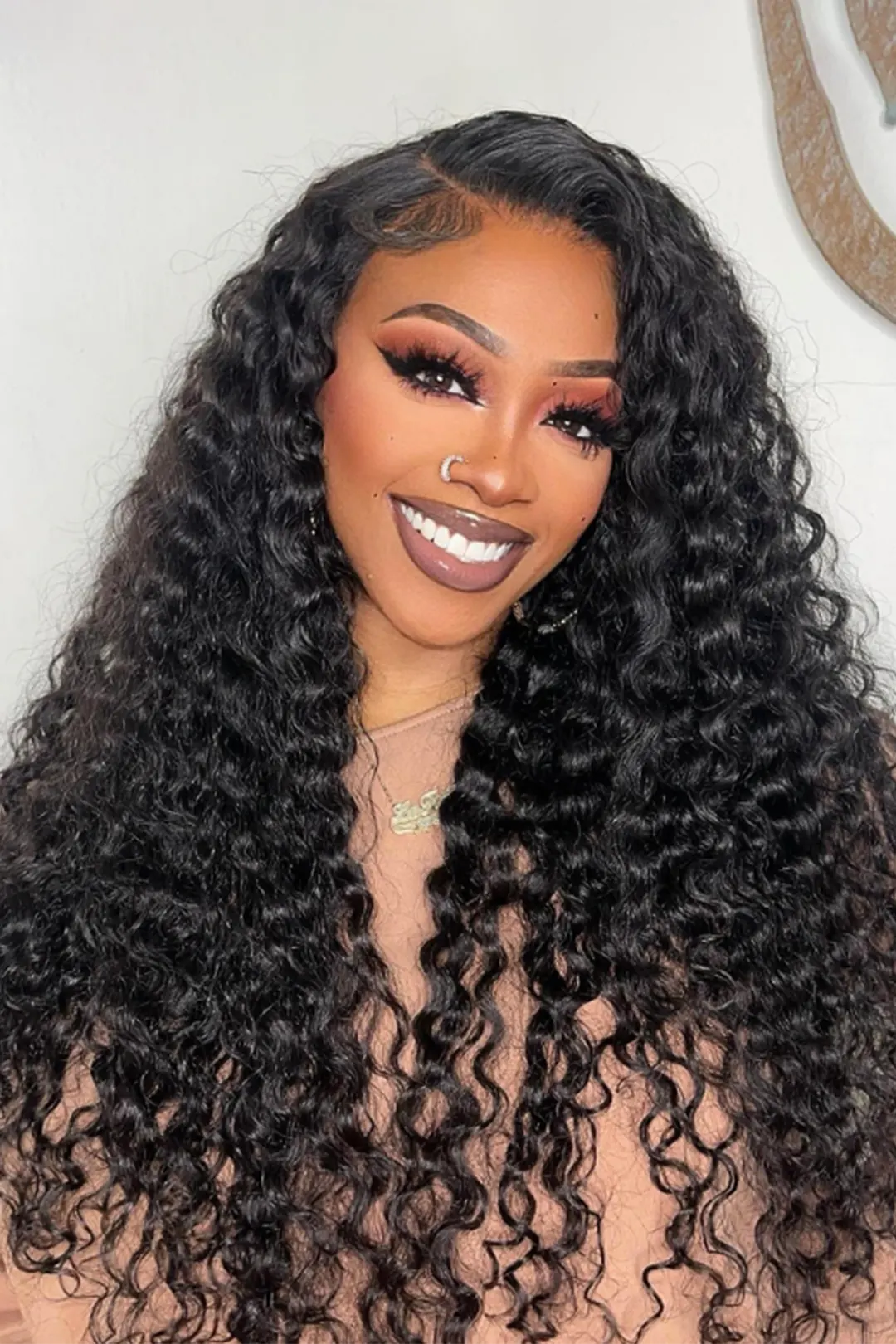 Ultra-thin Genius Weft Deep Wave Natural Black Virgin Hair - Image 2