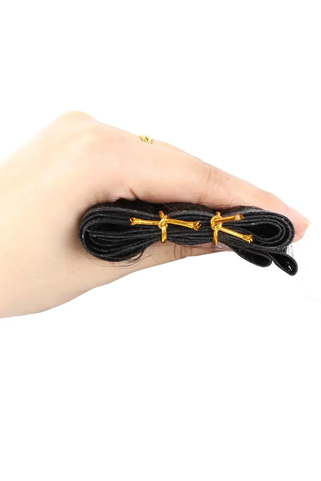 Ultra-thin Genius Weft Deep Wave Natural Black Virgin Hair - Image 4