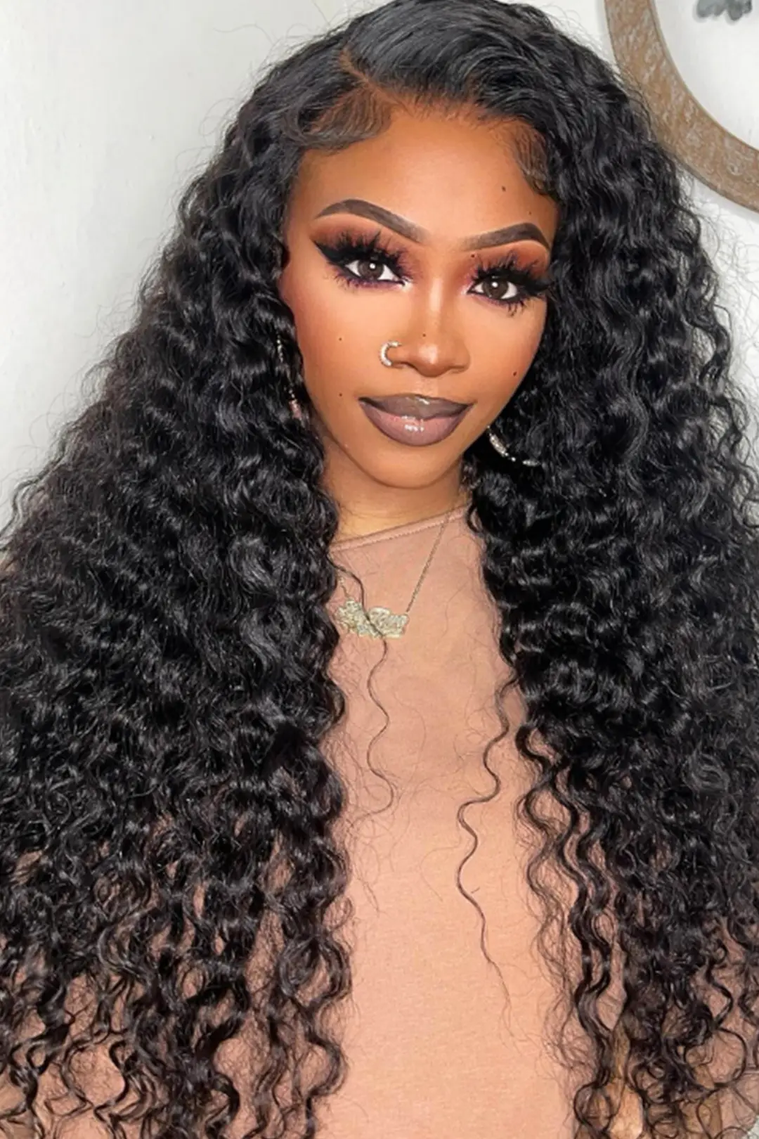 Ultra-thin Genius Weft Deep Wave Natural Black Virgin Hair - Image 5