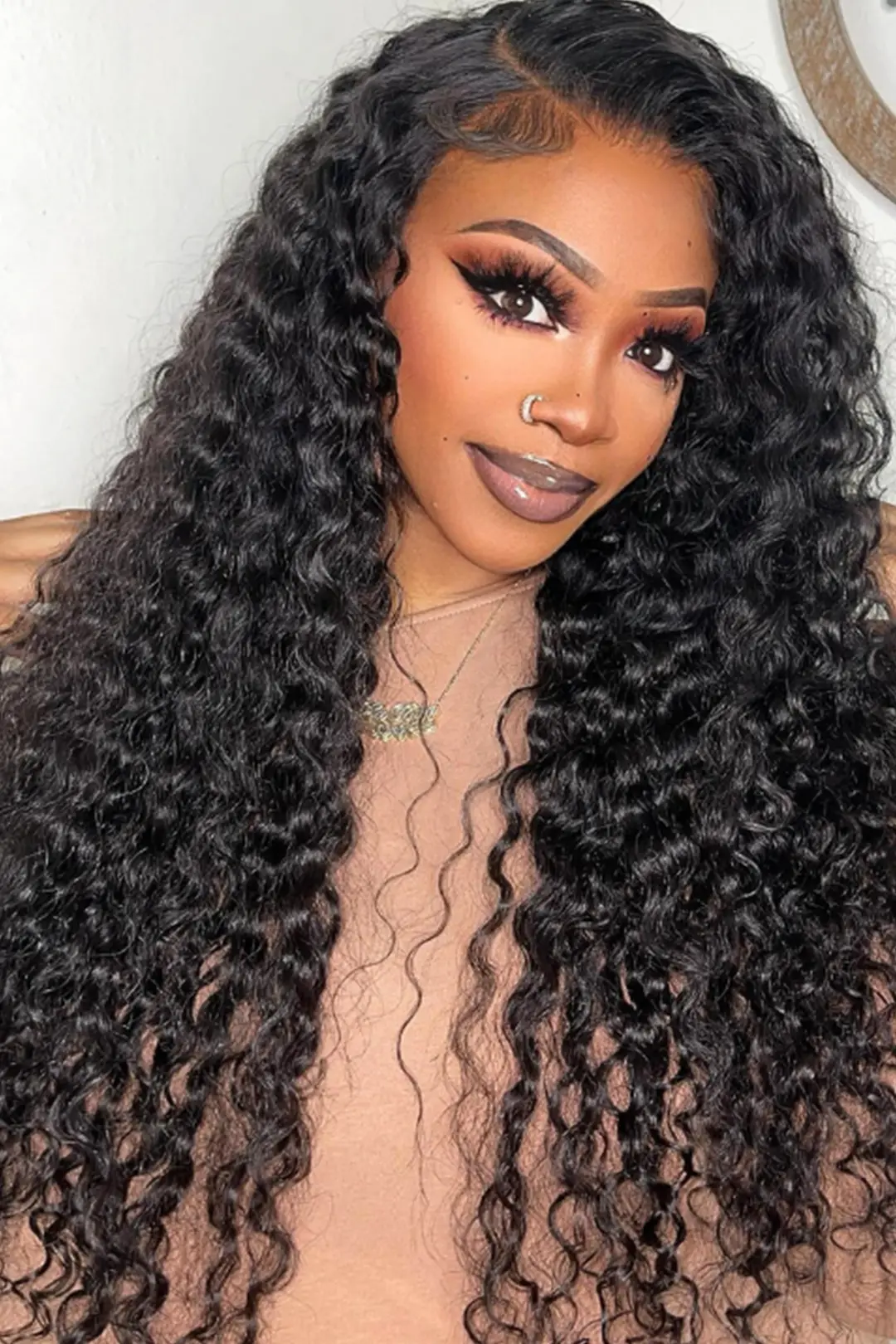 Ultra-thin Genius Weft Deep Wave Natural Black Virgin Hair - Image 7