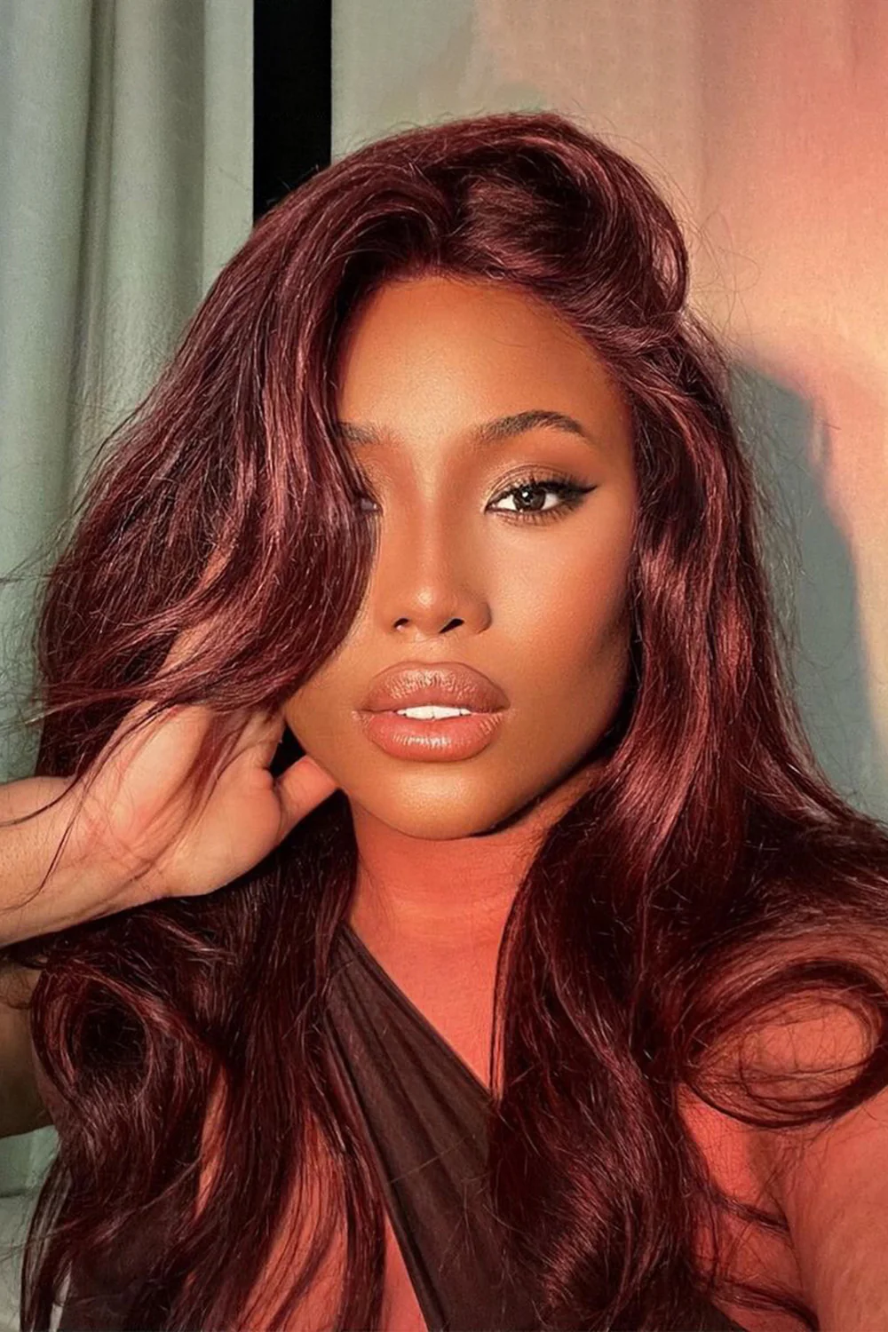 13x6 Glueless Hd Lace Wig 99J Natural-HD54 - Image 4