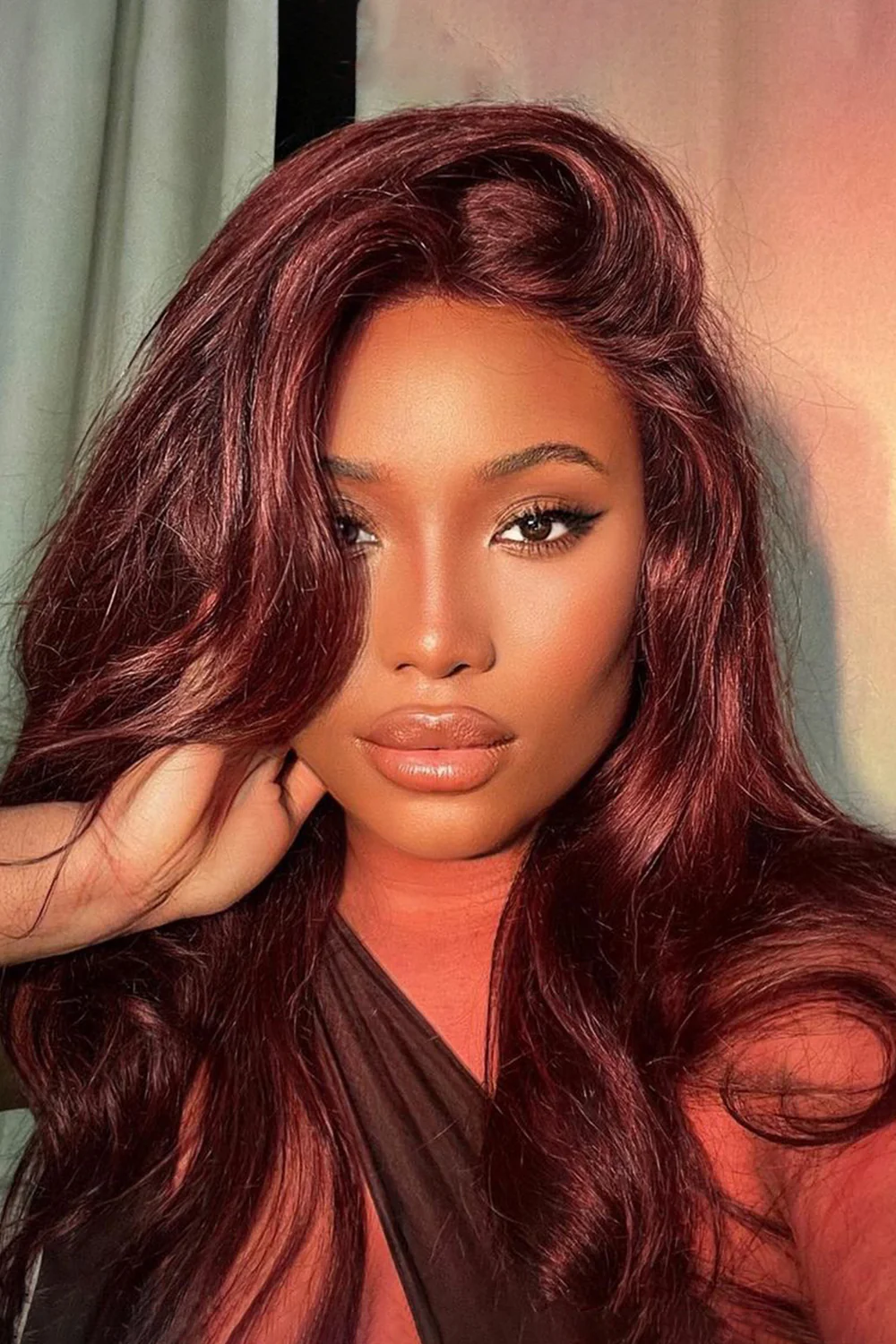 13x6 Glueless Hd Lace Wig 99J Natural-HD54 - Image 6