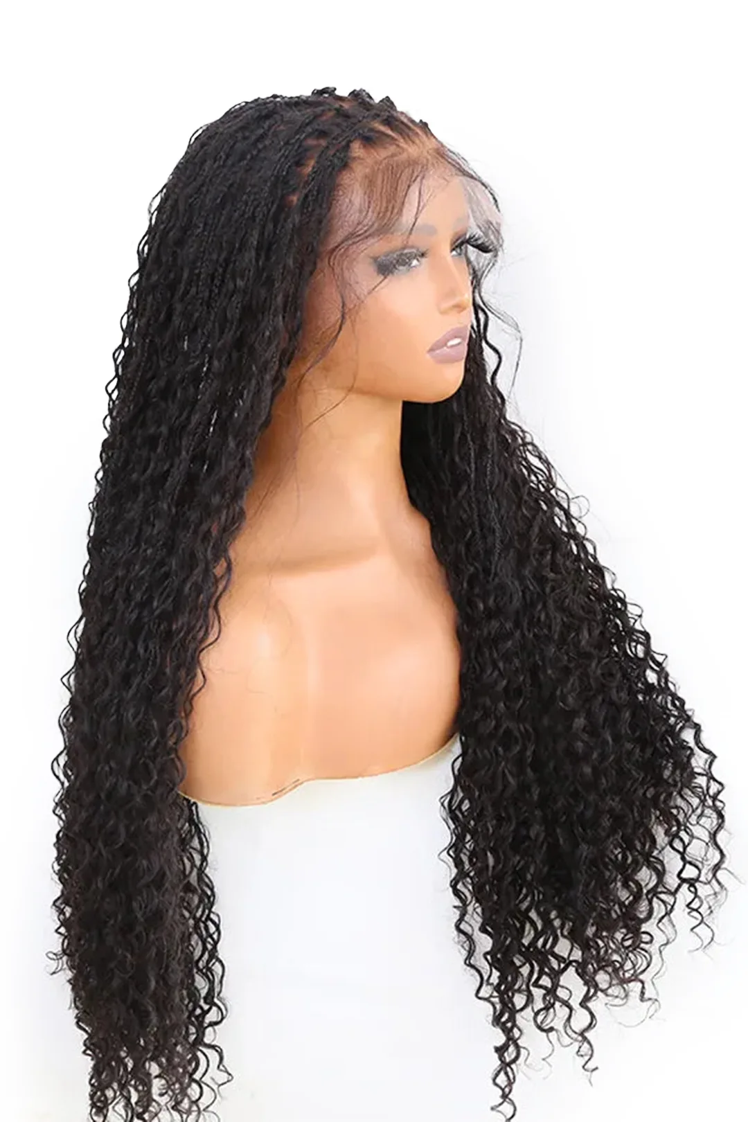 Goddess Bohemian Box Braid Full Lace Wig Knotless 100% Virgin Hair - Image 3
