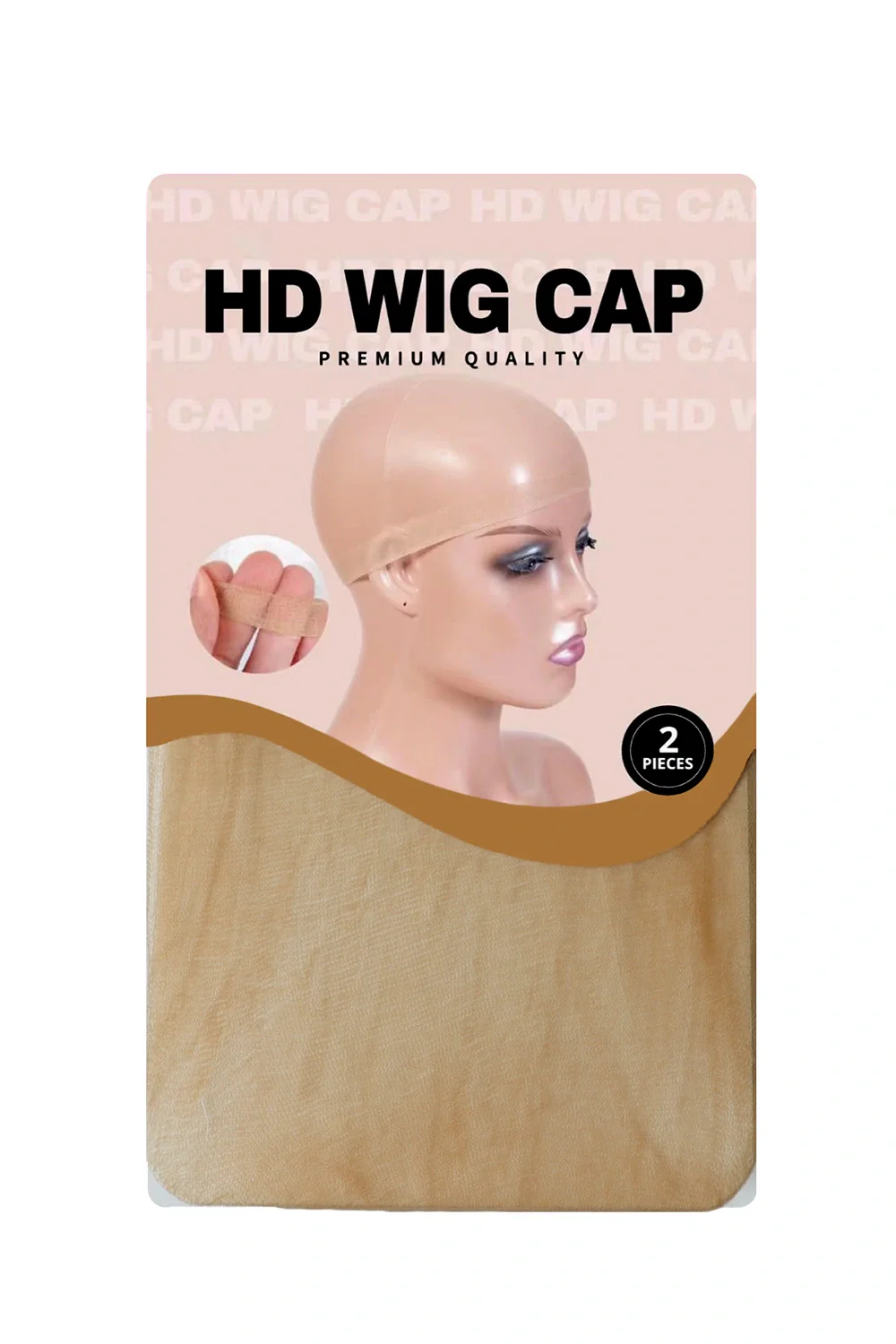 HD Wig Cap Ultra Thin Stretch Natural Seamless Look 2/Pcs - Image 4