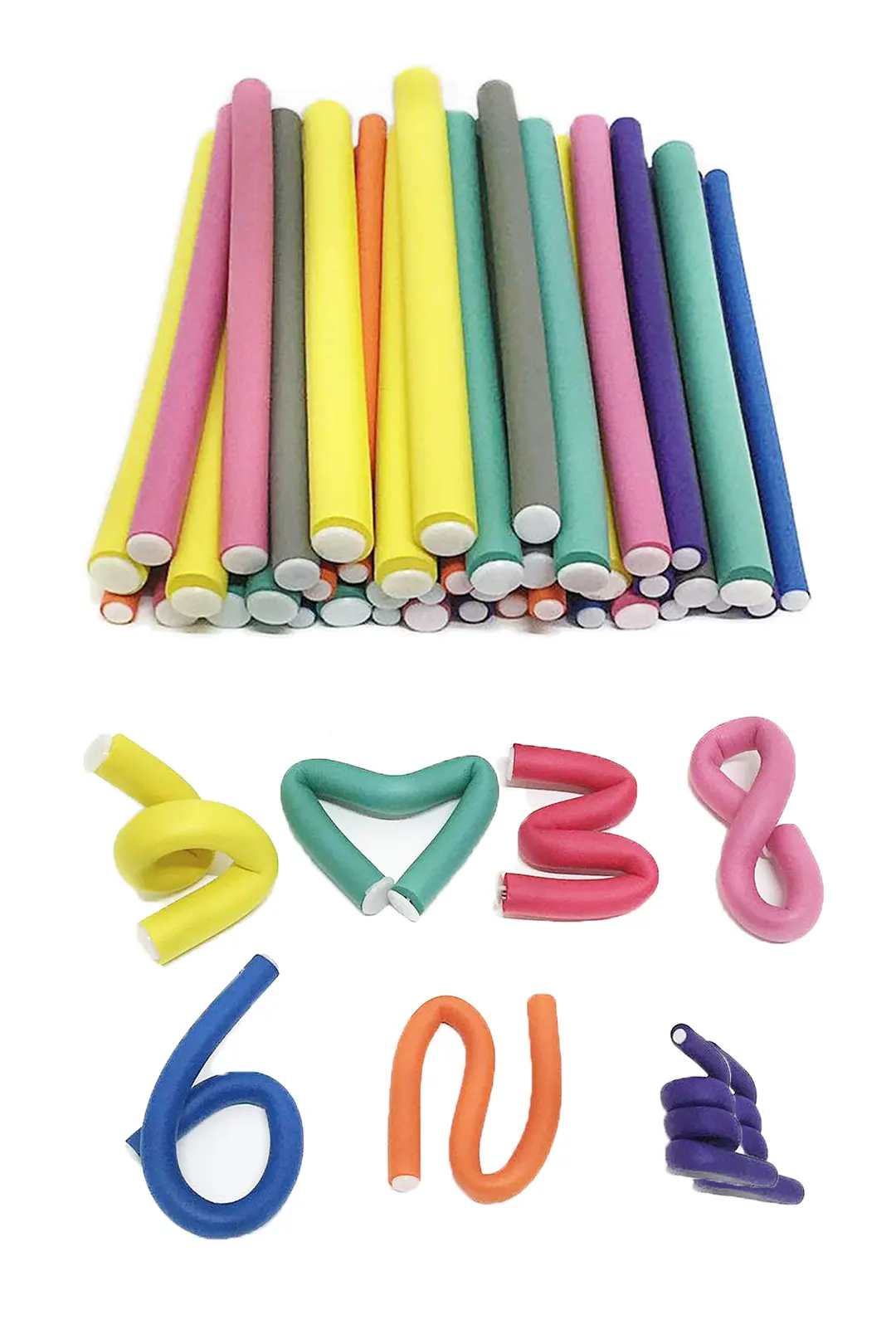 Flexible Rods Hair Rollers Heatless Curlers 42 Pcs - Image 2