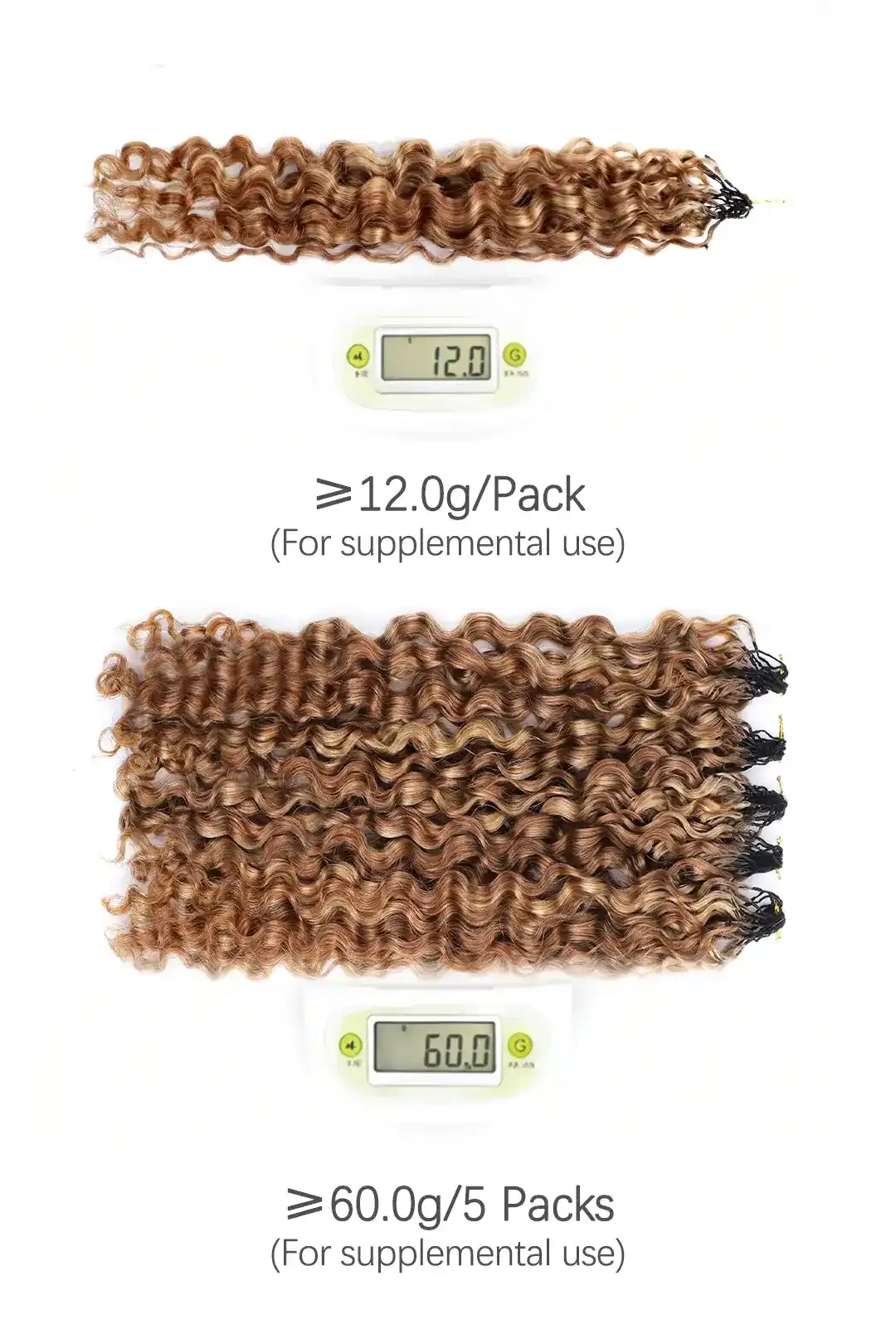 #27/30 Mixed Color Water Deep Wave Feather Crochet Human Hair - Image 5