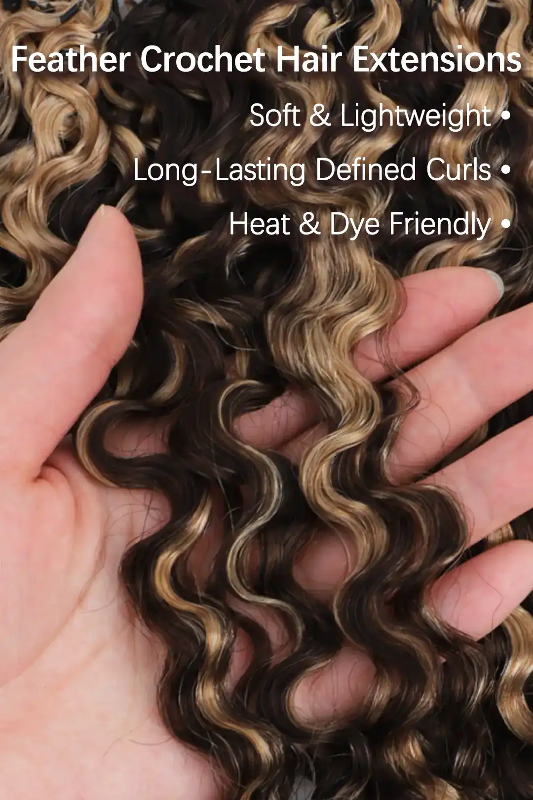 #4/27 Mixed Color Water Deep Wave Feather Crochet Human Hair - Image 5