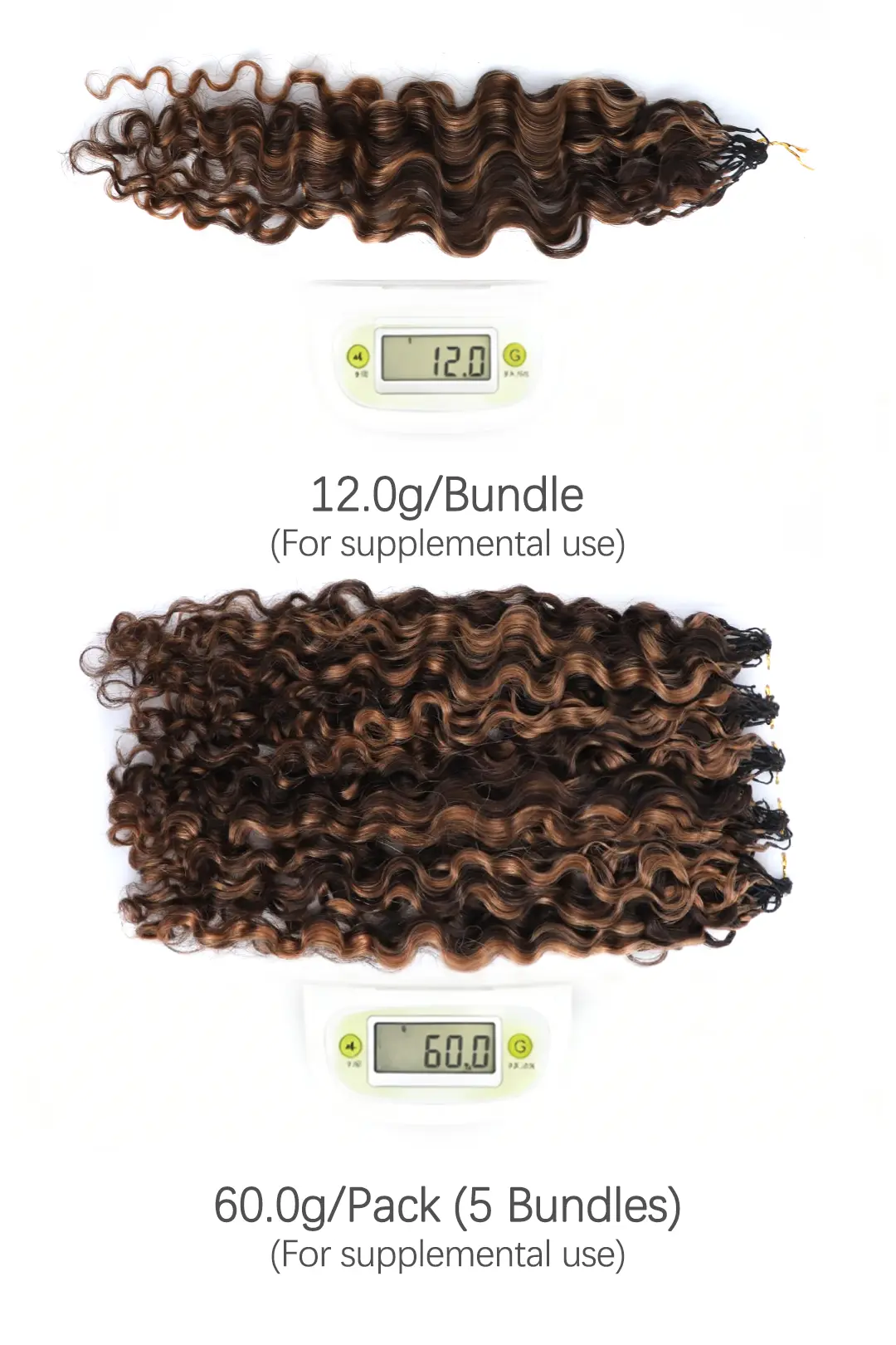 #4/30 Mixed Color Water Deep Wave Feather Crochet Human Hair - Image 3