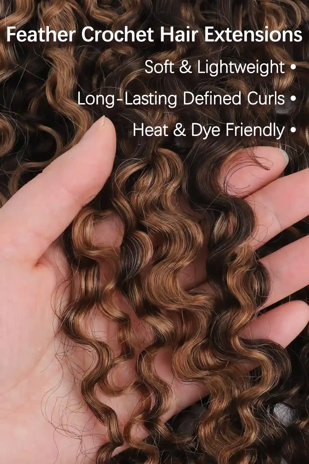#4/30 Mixed Color Water Deep Wave Feather Crochet Human Hair - Image 5