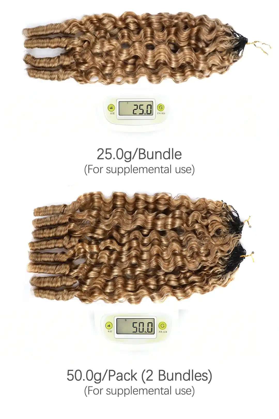 Honey Blonde #27 Burmese Curly with Spiral Curls Feather Crochet Miracle Knots Hair - Image 5