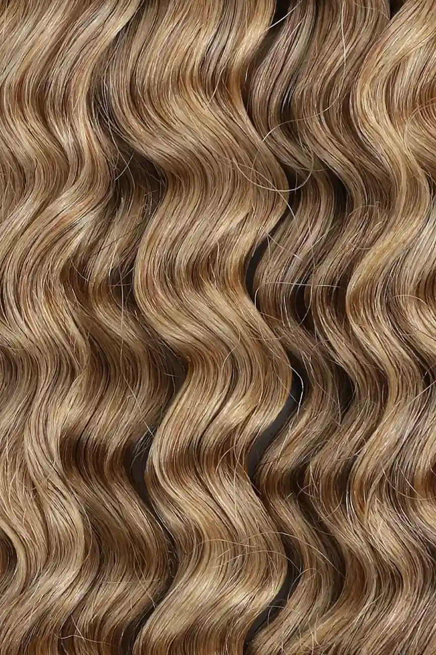 Honey Blonde #27 Water Wave Feather Crochet Human Hair - Image 4