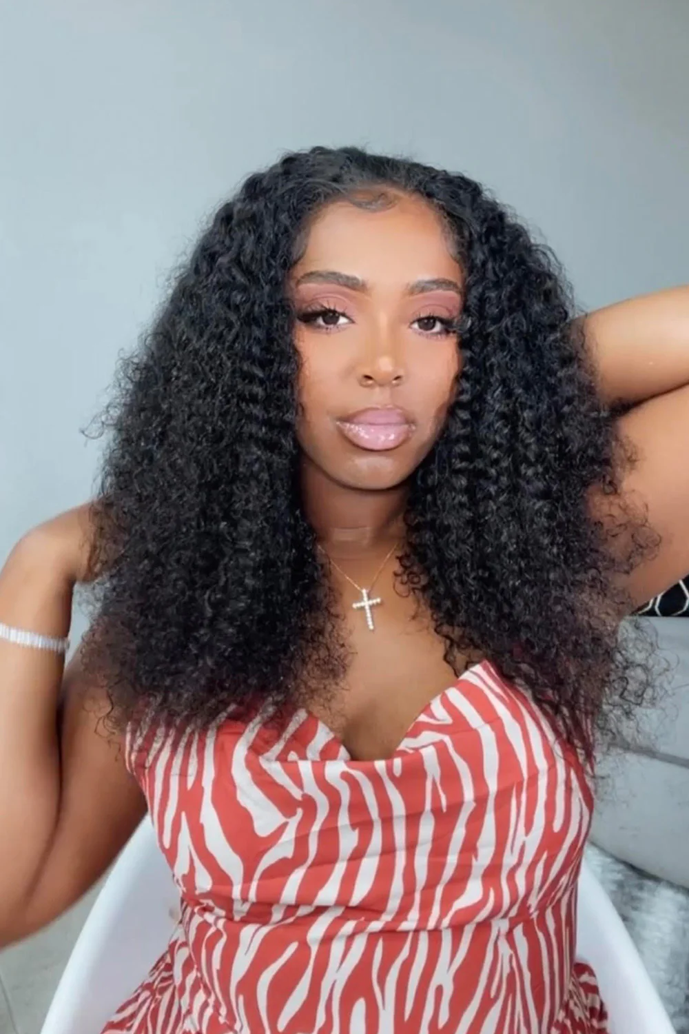 I-Part Wig Clip-in Curly-IP01 - Image 2