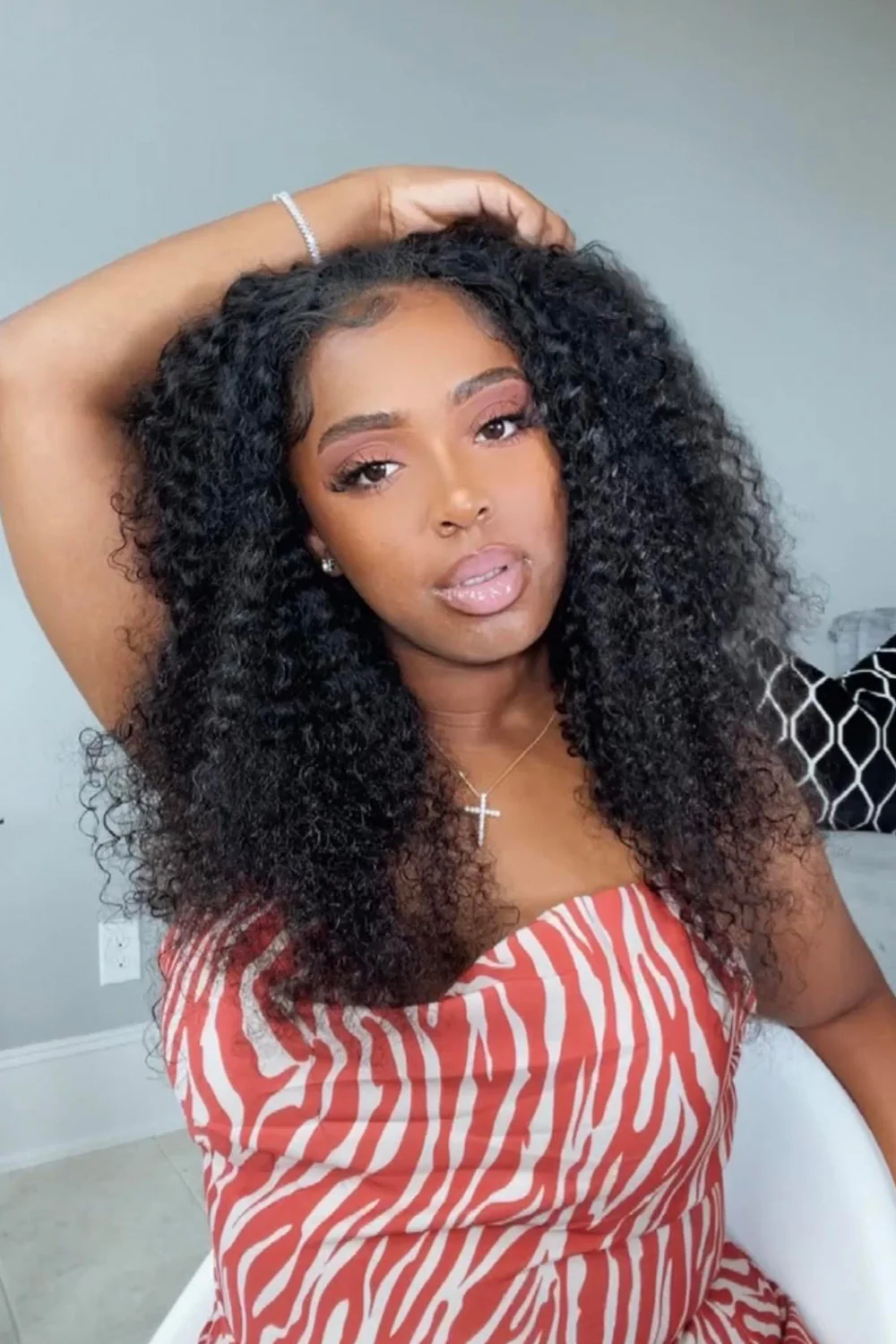 I-Part Wig Clip-in Curly-IP01 - Image 3