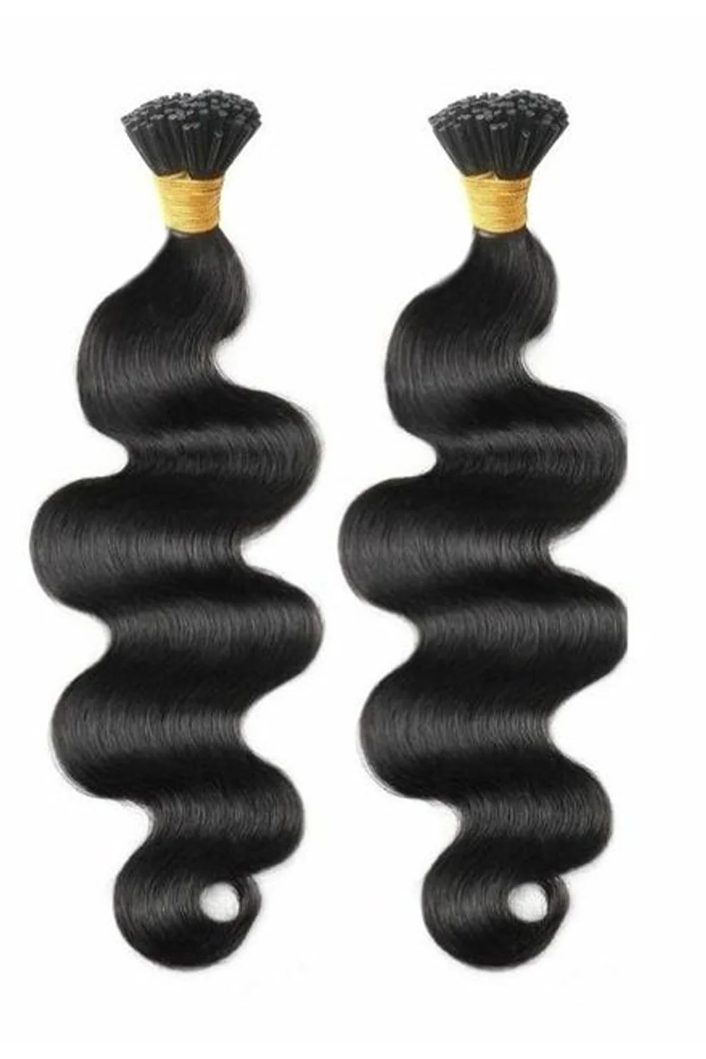 I Tip Black Hair Body Wave Remy Human Hair Extensions - Image 3