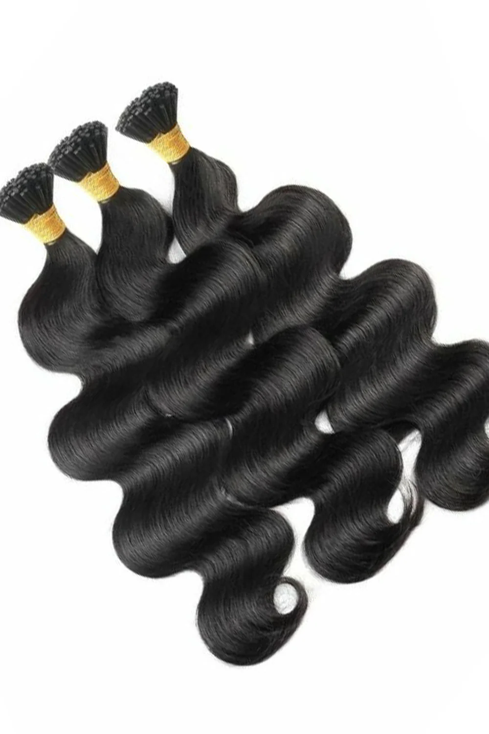 I Tip Black Hair Body Wave Remy Human Hair Extensions - Image 6
