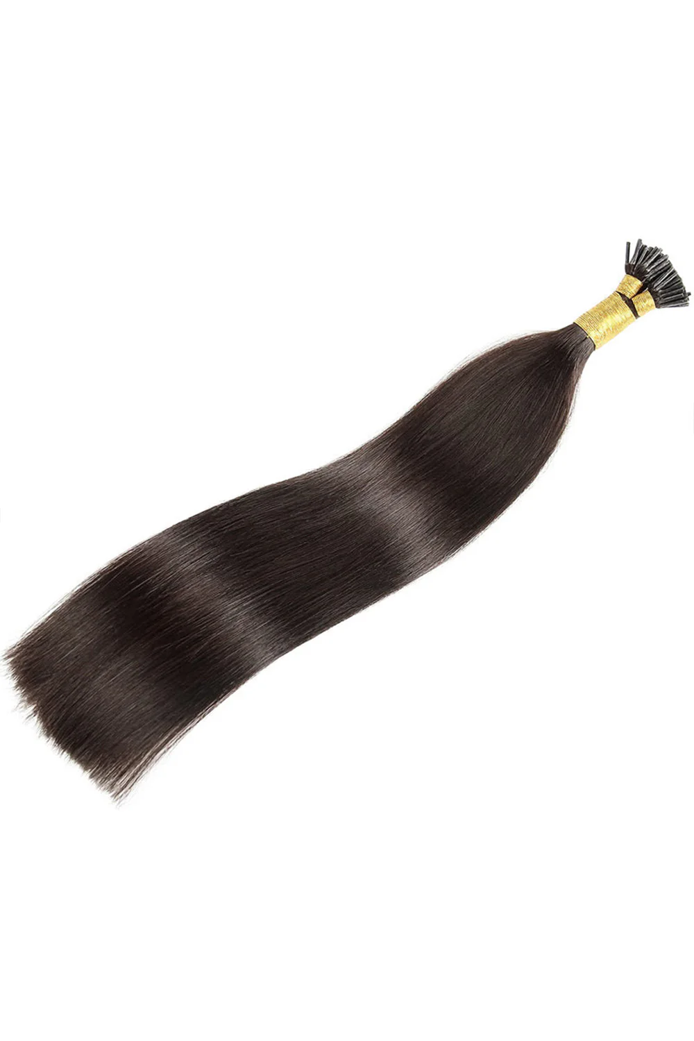 Black Hair I Tip Remy Human Hair Straight Extensions - Image 4