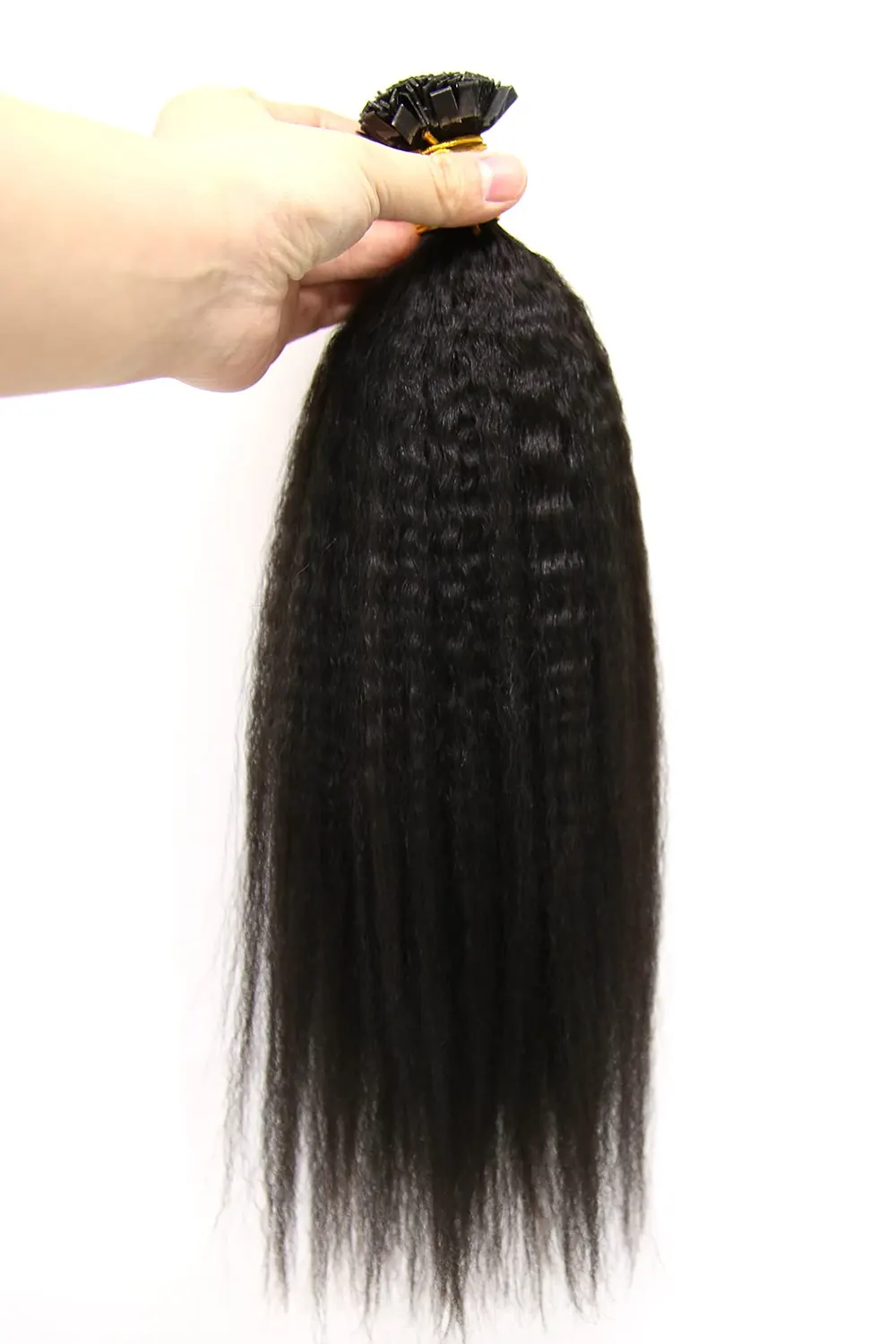 Kinky Straight | Flat-Tip | Human Hair Extension Pre-Bonded For Black Women - Image 3