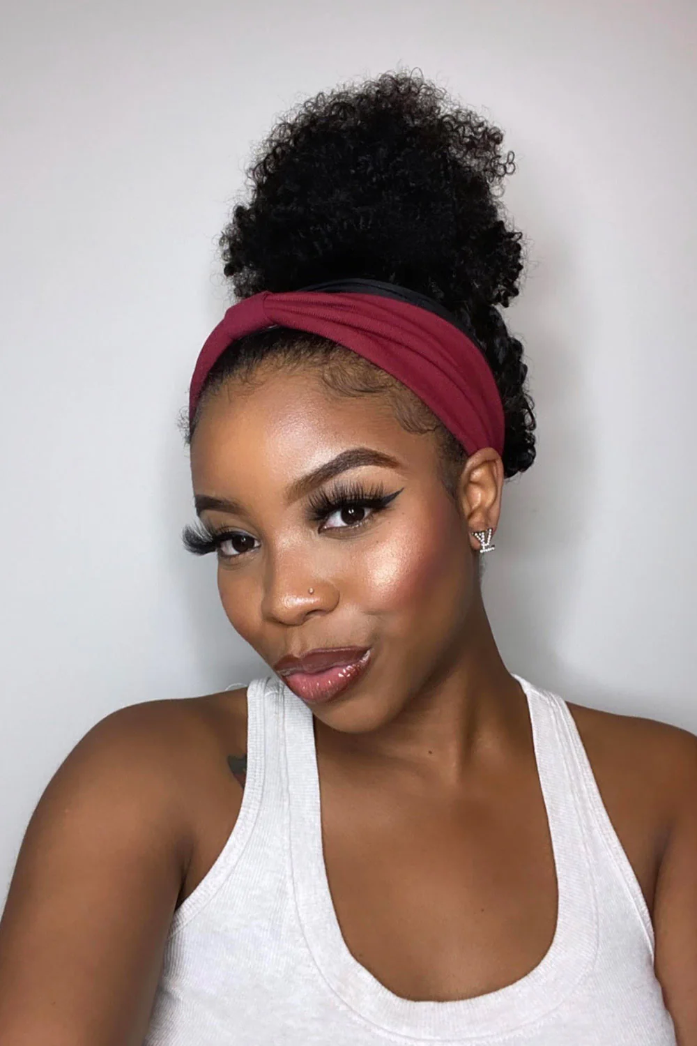 Natural Color Kinky Curly Headband Wig Styles HBW09 - Image 4