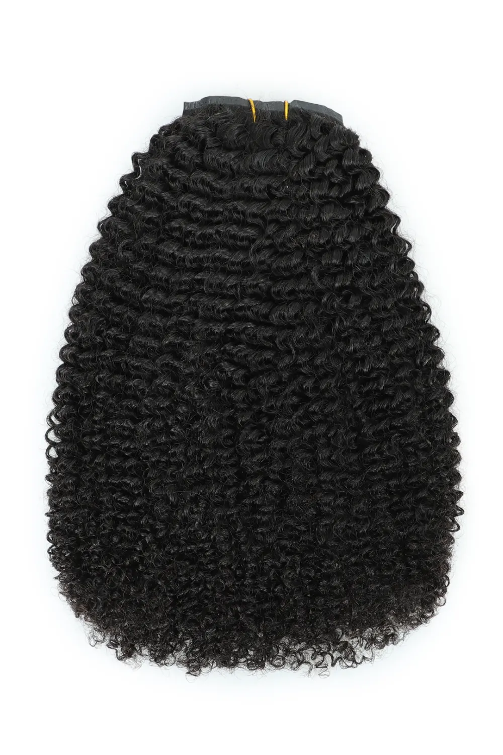 Double Drawn Kinky Curly Seamless Clip in Hair Extensions - Image 2