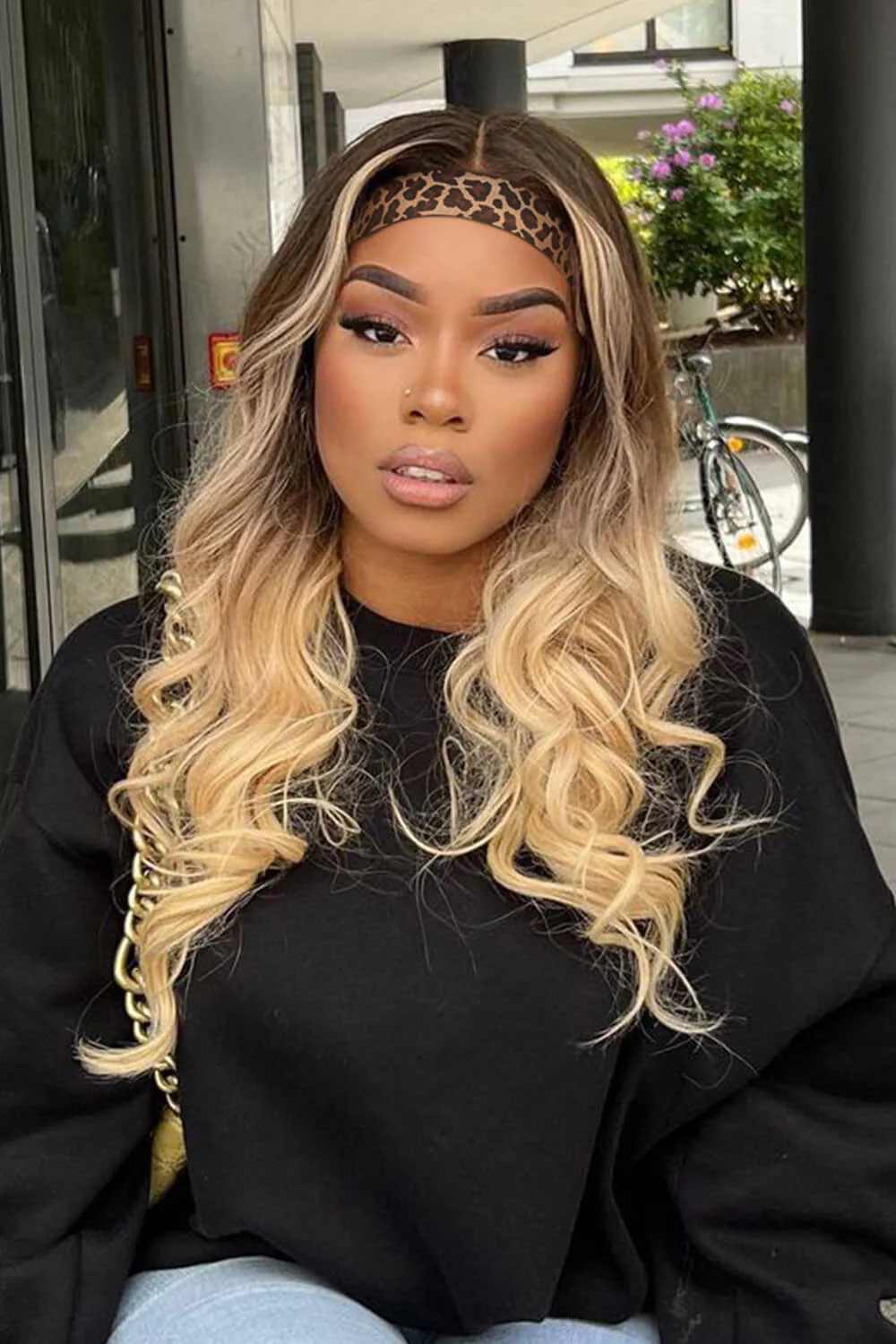 Lace Headband Wig 613 Dark Roots Body Wave-LH15 - Image 5