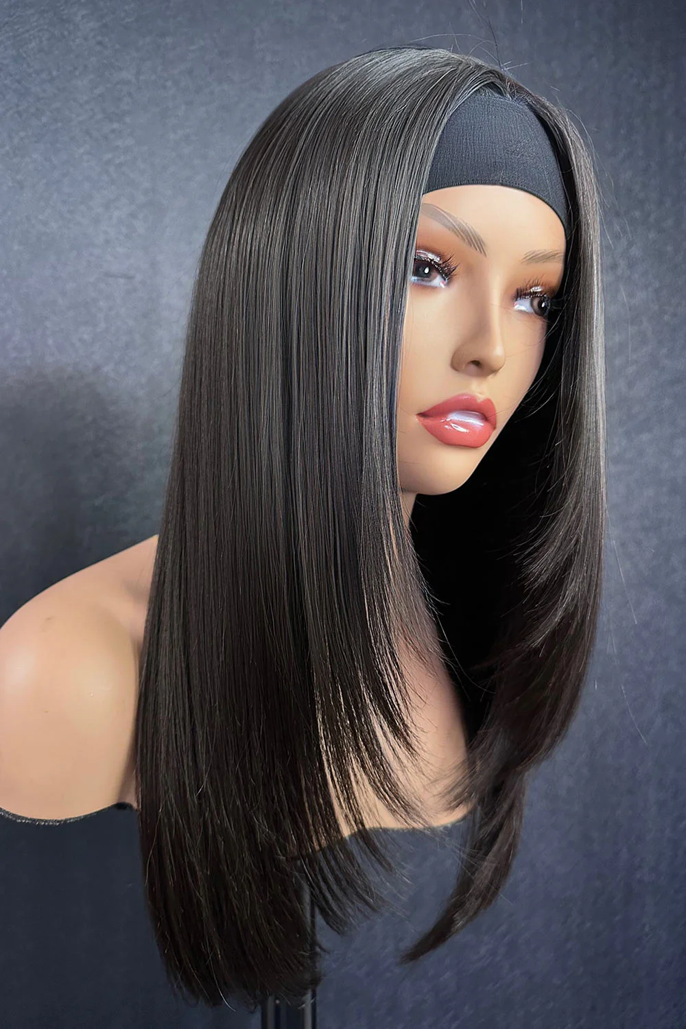 Lace Headband Wig Bone Straight-LH07 - Image 5
