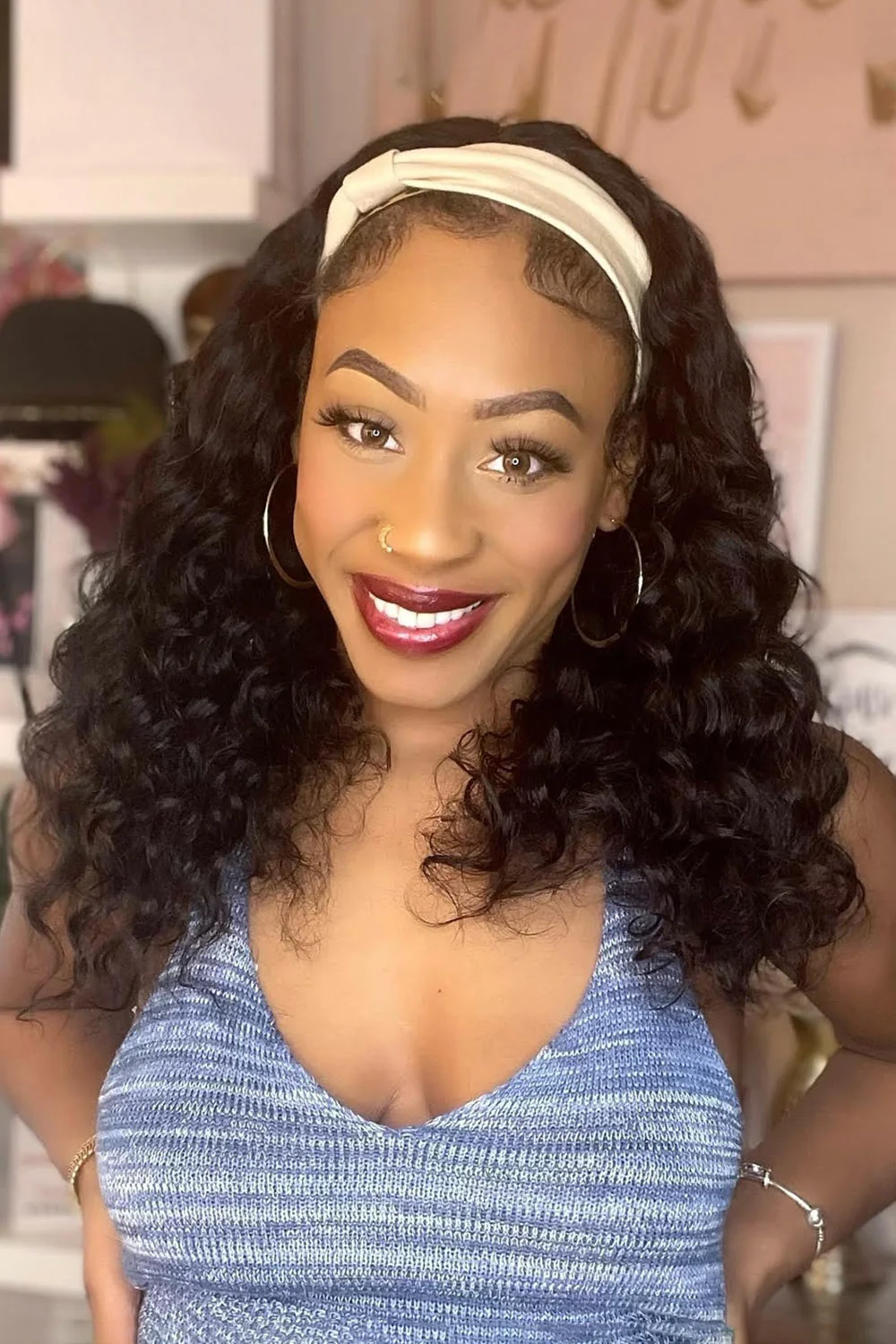 Lace Headband Wigs Loose Wave-LH01 - Image 2