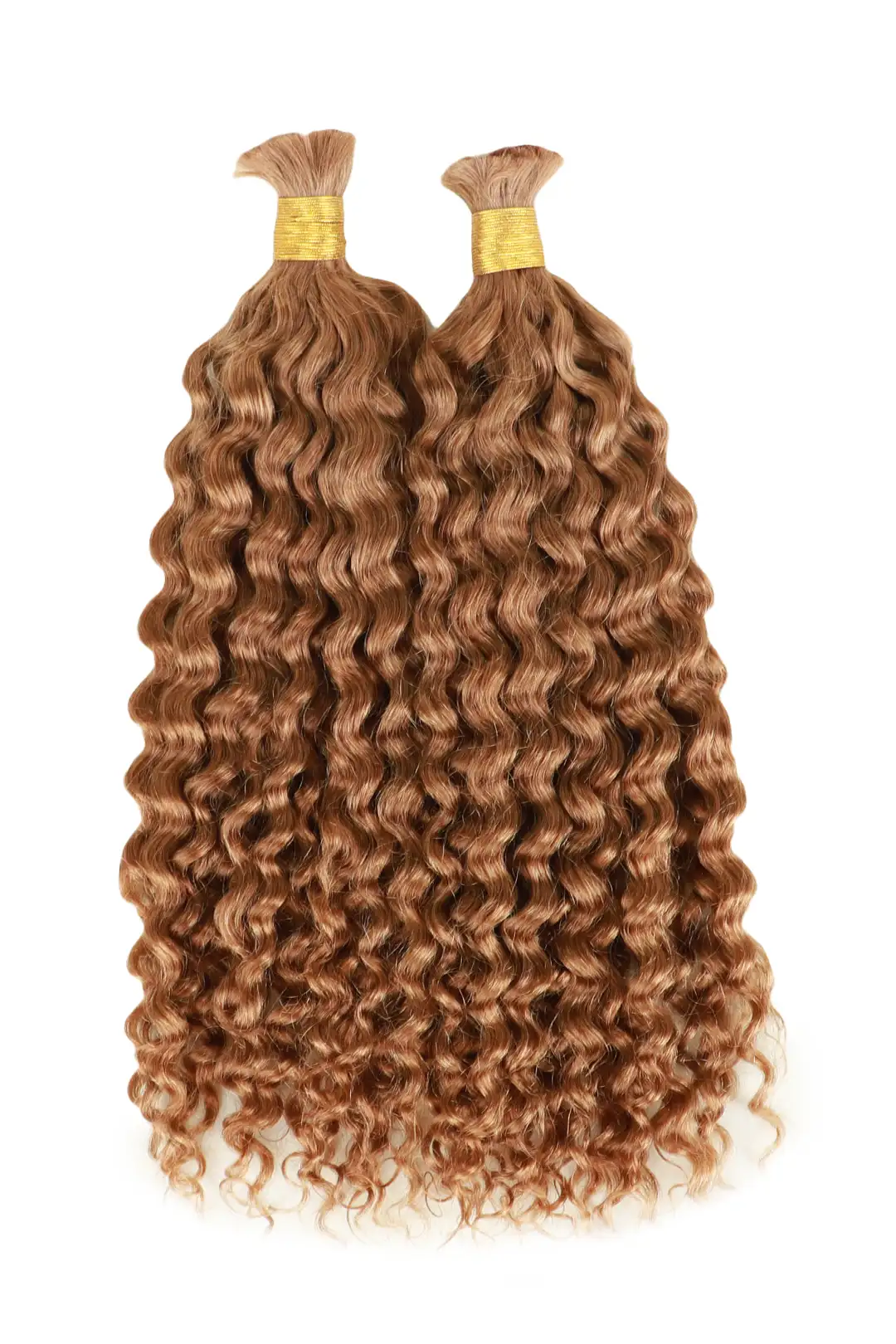 Double Drawn Light Auburn #30a Color Water Wave Bulk Hair BU44 - Image 2