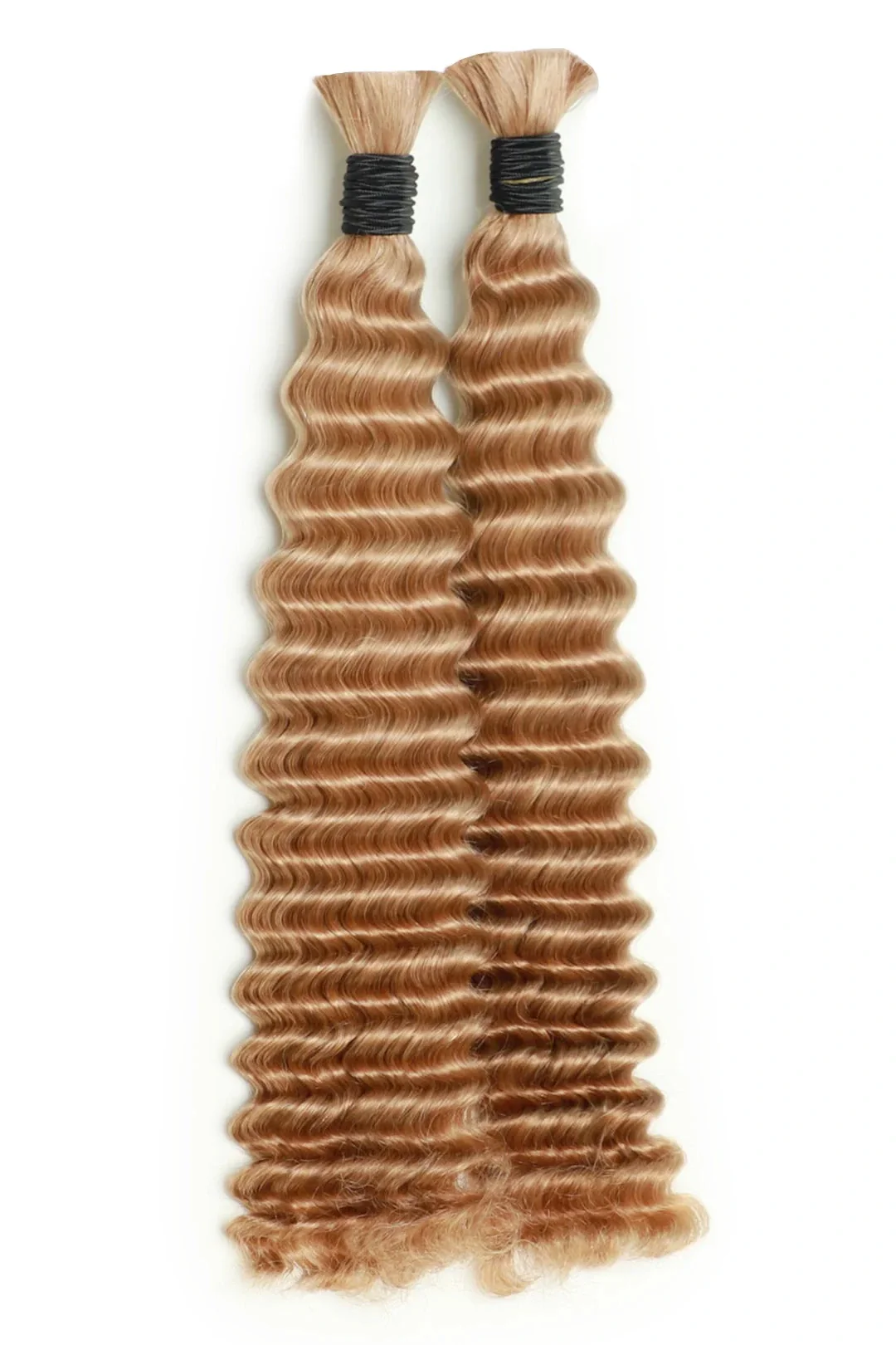 #27 Medium Blonde Bulk Hair For Braiding Deep Wave BU06 - Image 3