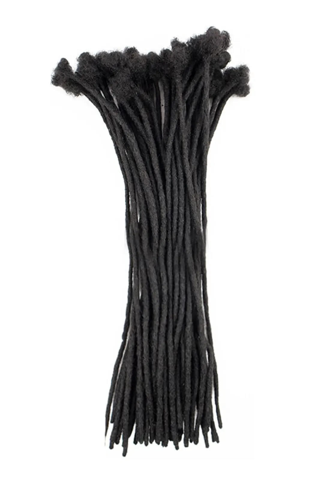 Micro Dreadlock Hair Extensions Natural Black Human Hair 10 Strands