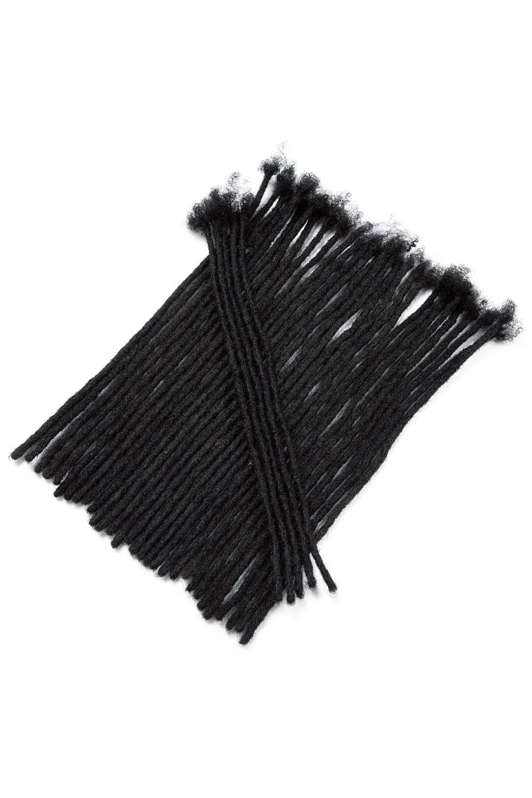 Micro Dreadlock Hair Extensions Natural Black Human Hair 10 Strands - Image 2